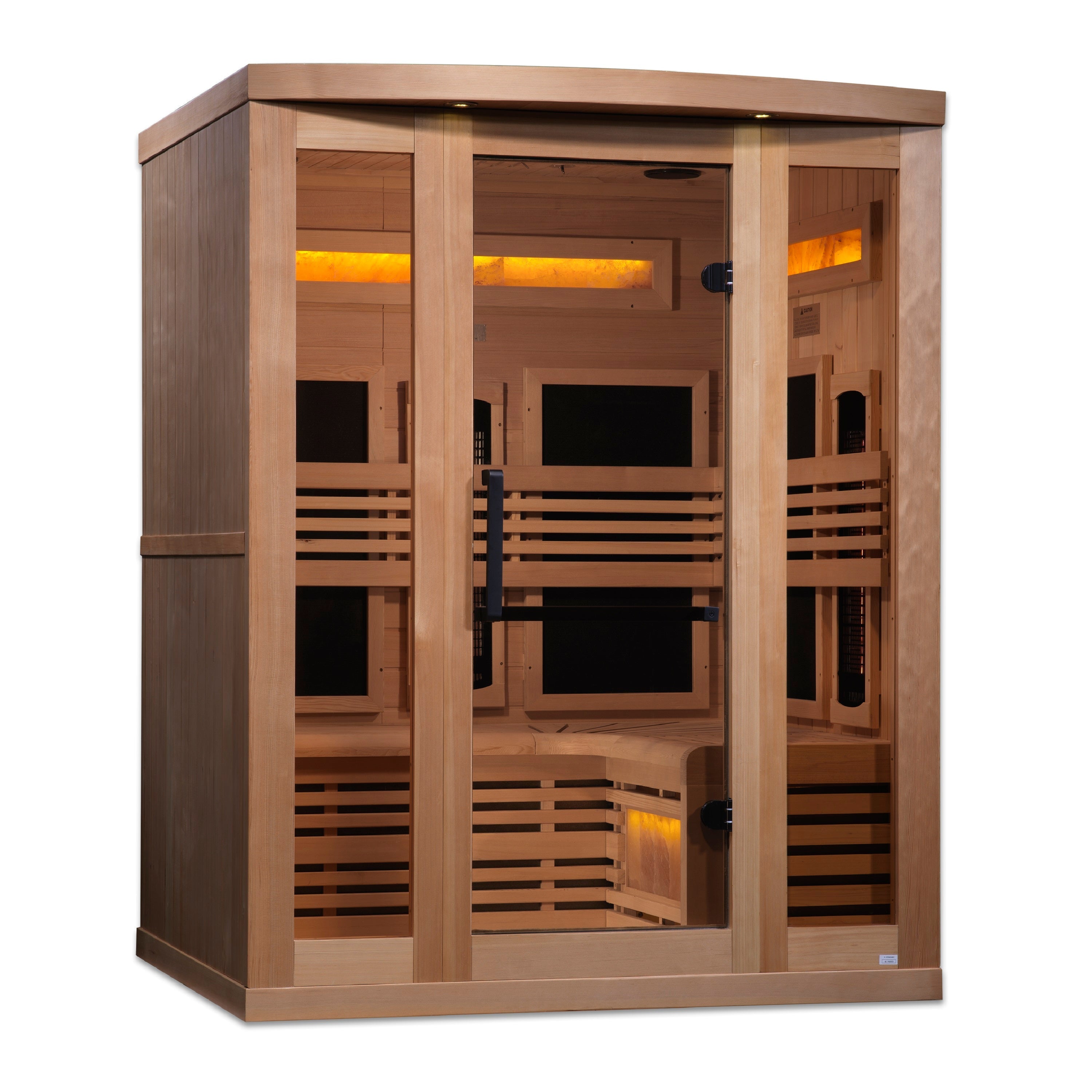 Golden Designs Reserve 3-Person Near Zero EMF Full Spectrum Infrared Sauna Golden Designs Inc