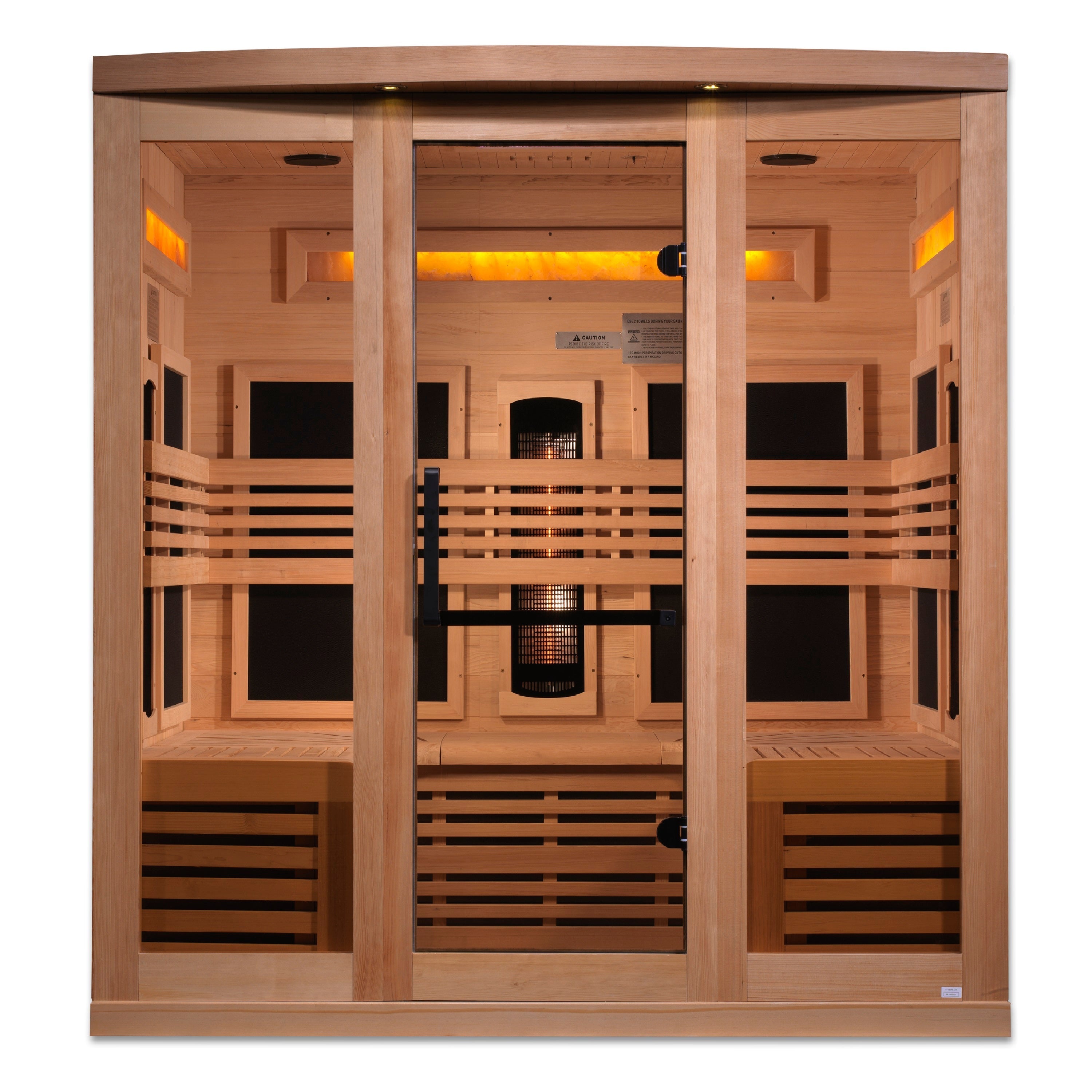 Golden Designs Reserve 6-Person Full Spectrum Near Zero EMF Himalayan Salt Sauna Golden Designs Inc (NA)