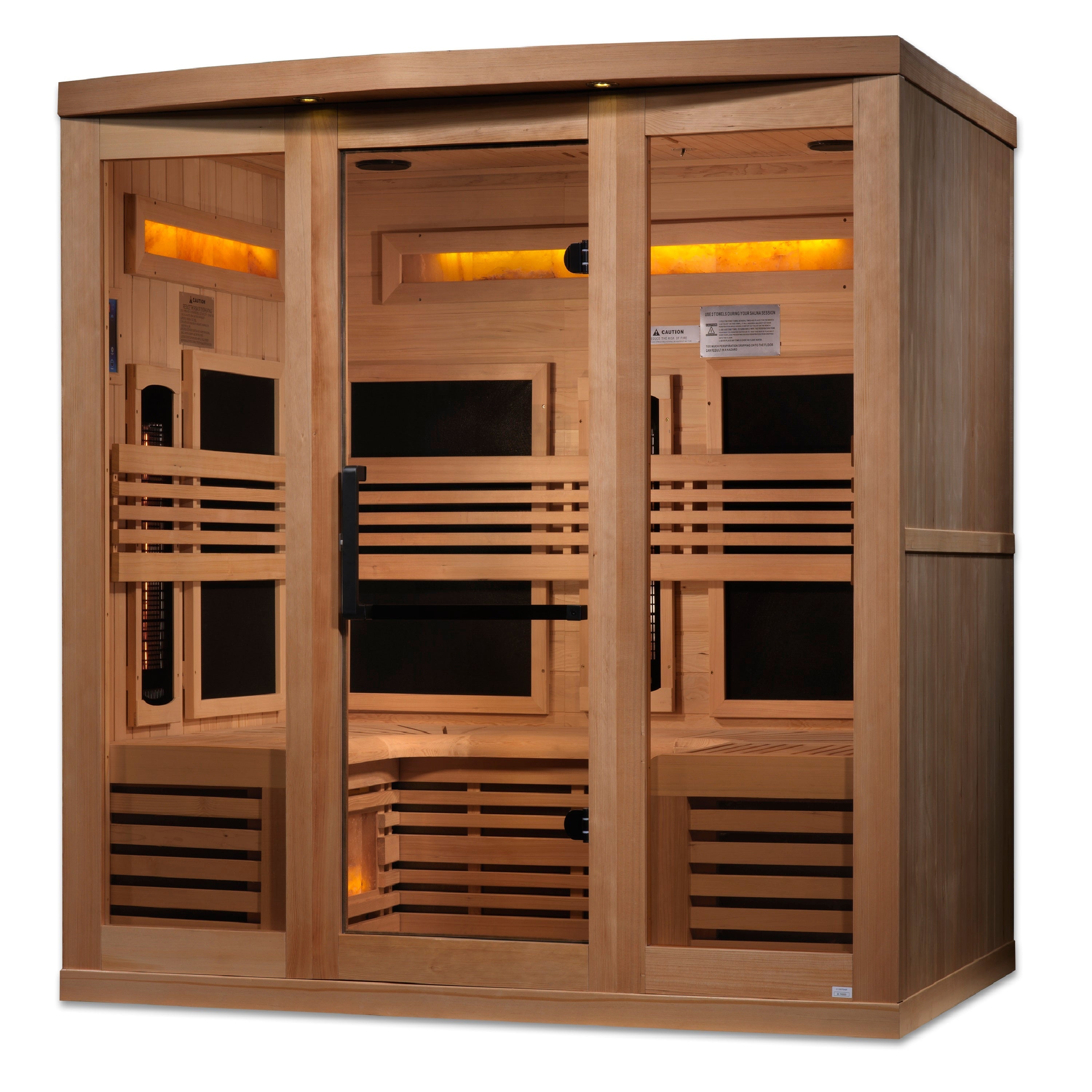 Golden Designs Reserve 6-Person Full Spectrum Near Zero EMF Himalayan Salt Sauna Golden Designs Inc (NA)