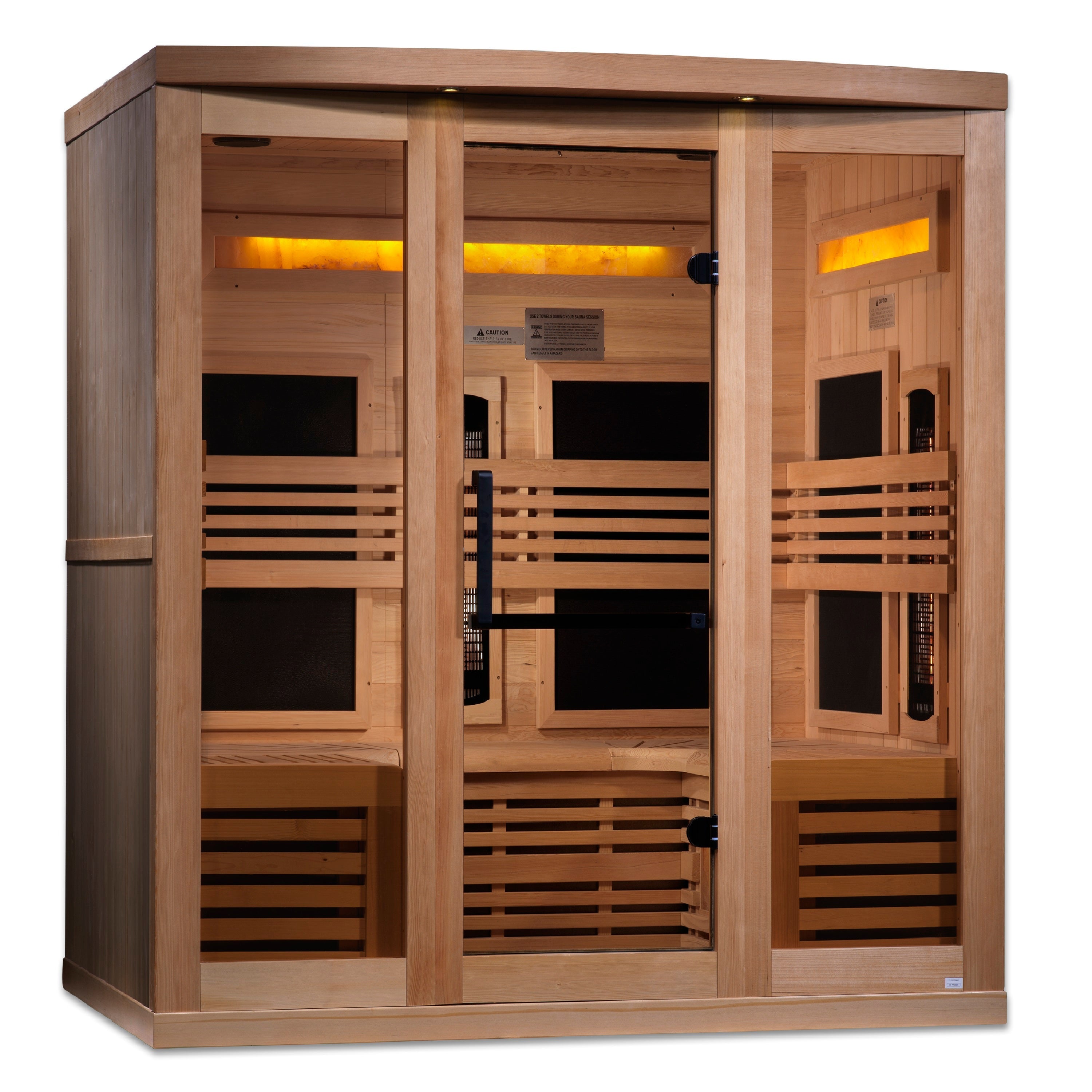 Golden Designs Reserve 6-Person Full Spectrum Near Zero EMF Himalayan Salt Sauna Golden Designs Inc (NA)