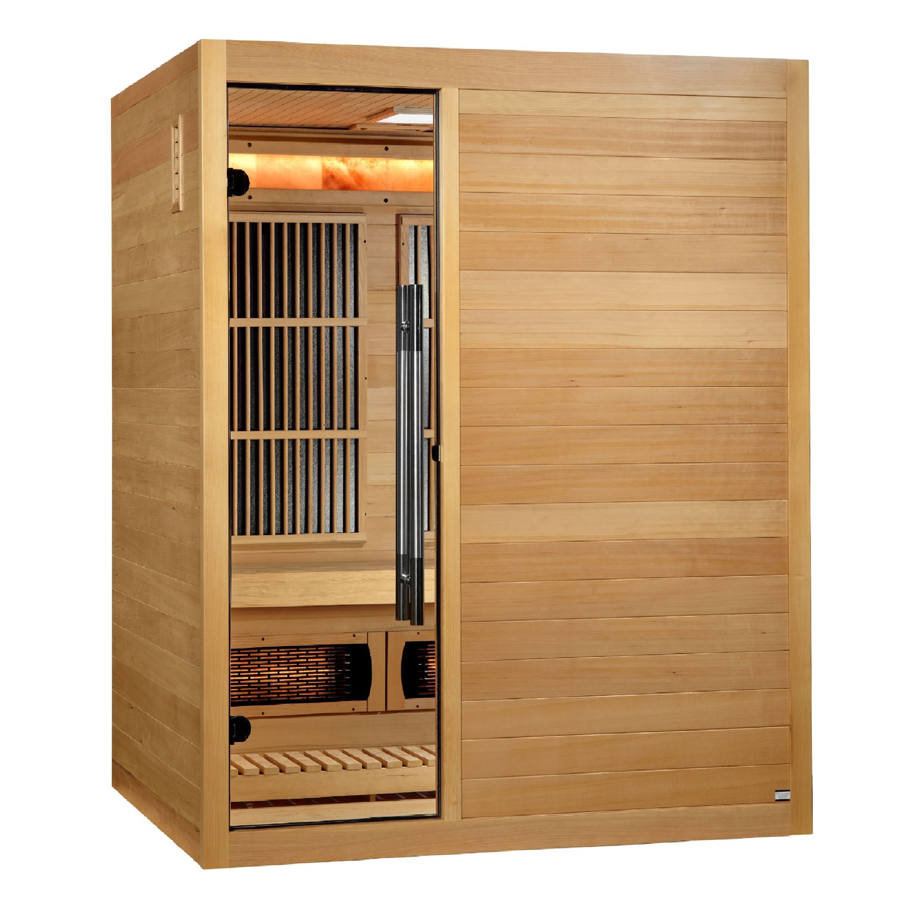 Golden Designs Soria 3-Person Hybrid Full Spectrum Infrared & Harvia Stove Sauna Golden Designs