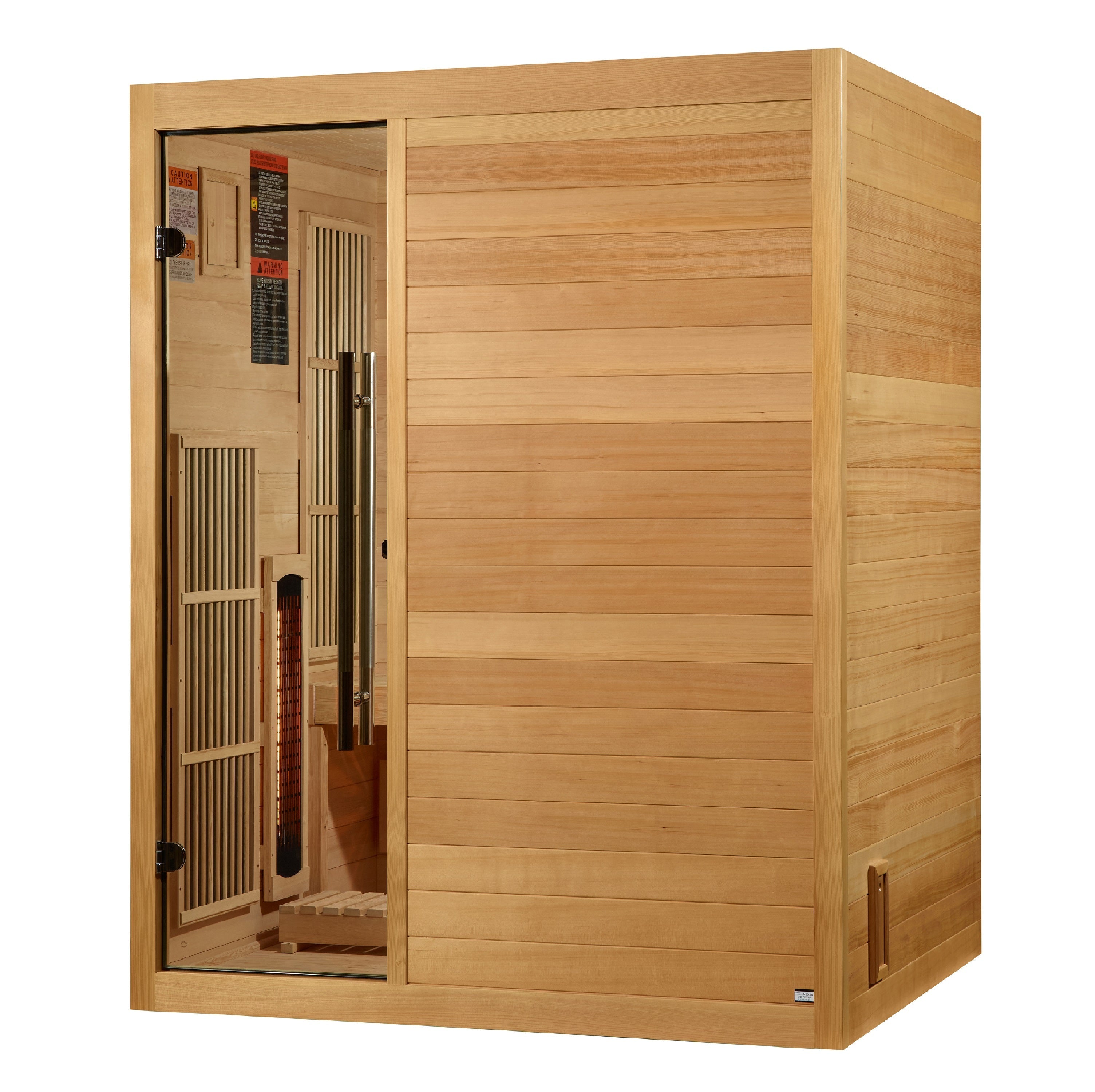 Golden Designs Soria 3-Person Hybrid Full Spectrum Infrared & Harvia Stove Sauna Golden Designs