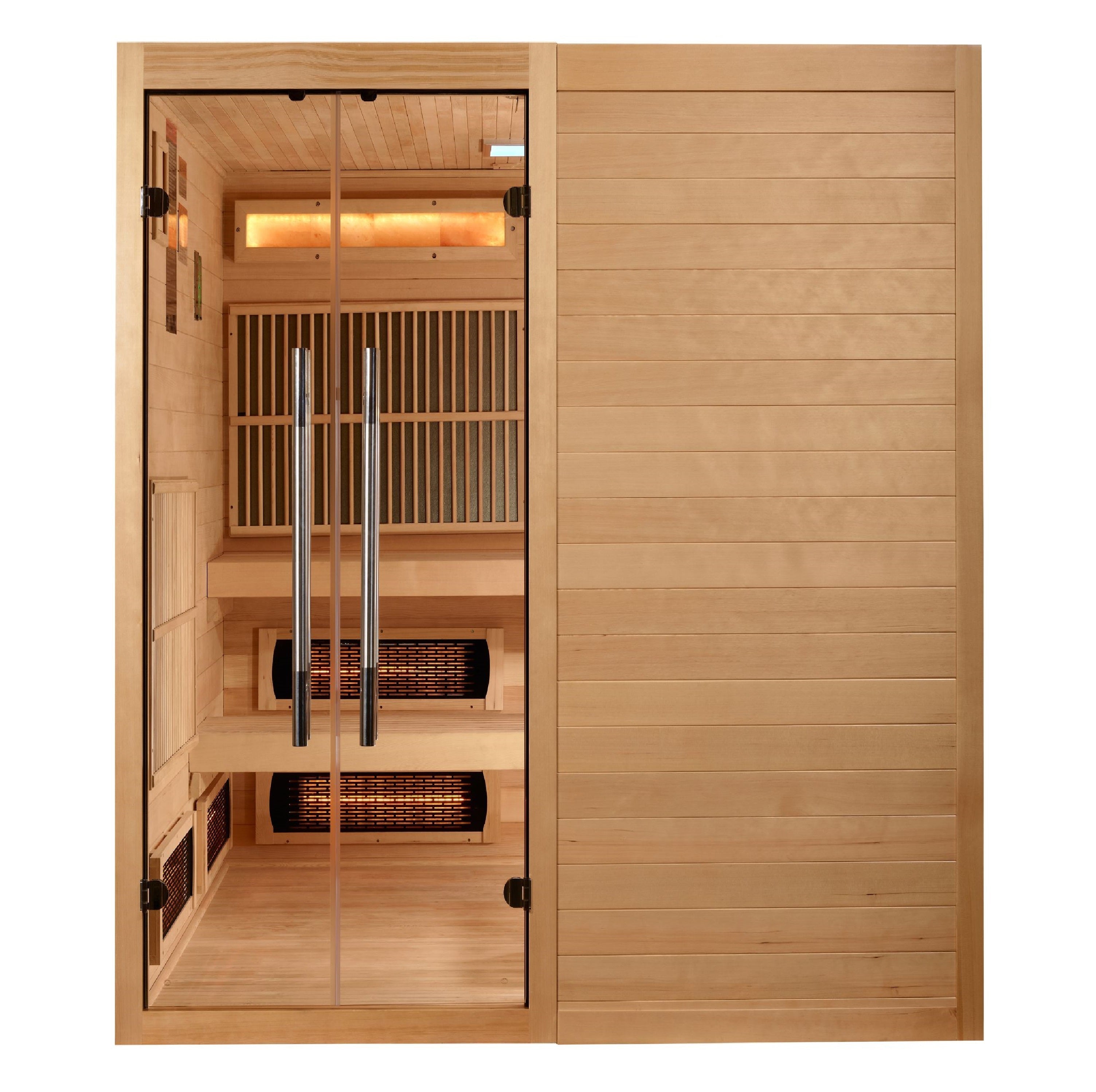 Golden Designs Toledo 6-Person Hybrid Sauna: Full Spectrum Infrared & Harvia Stove Golden Designs Inc (NA)