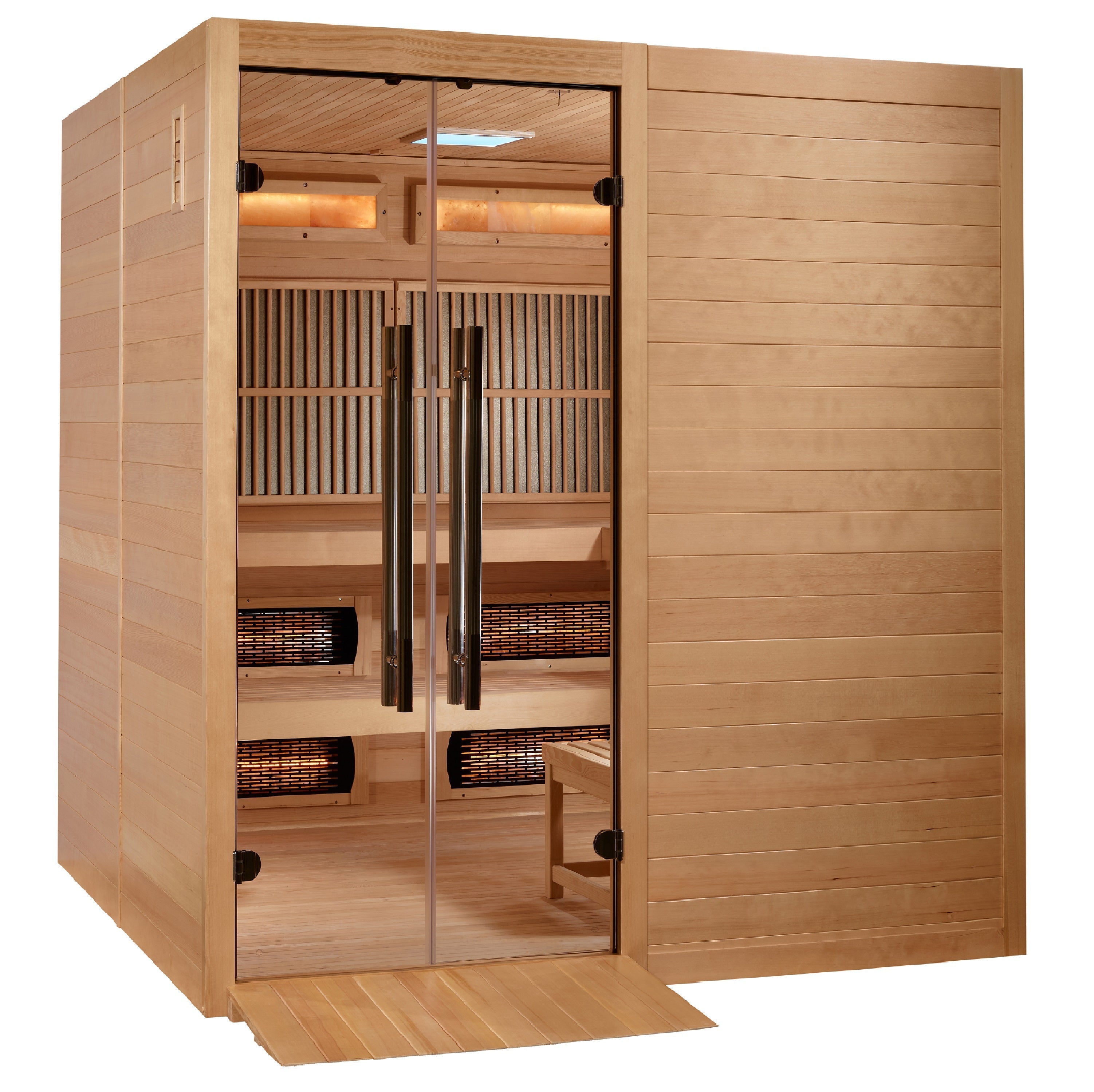 Golden Designs Toledo 6-Person Hybrid Sauna: Full Spectrum Infrared & Harvia Stove Golden Designs Inc (NA)