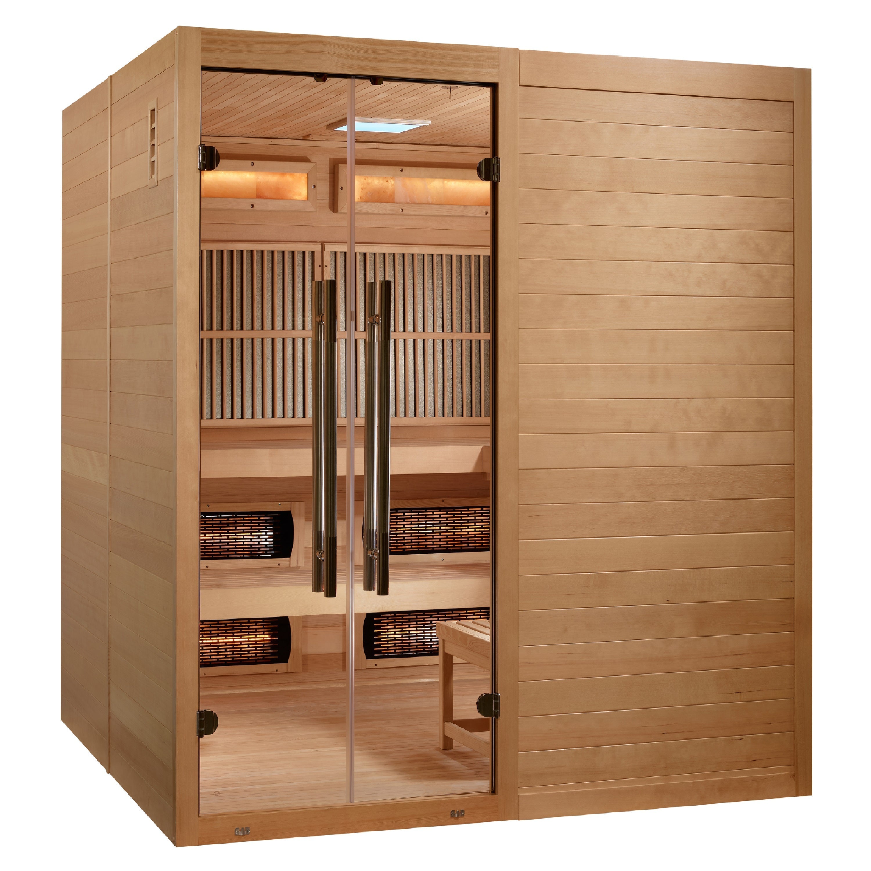 Golden Designs Toledo 6-Person Hybrid Sauna: Full Spectrum Infrared & Harvia Stove Golden Designs Inc (NA)