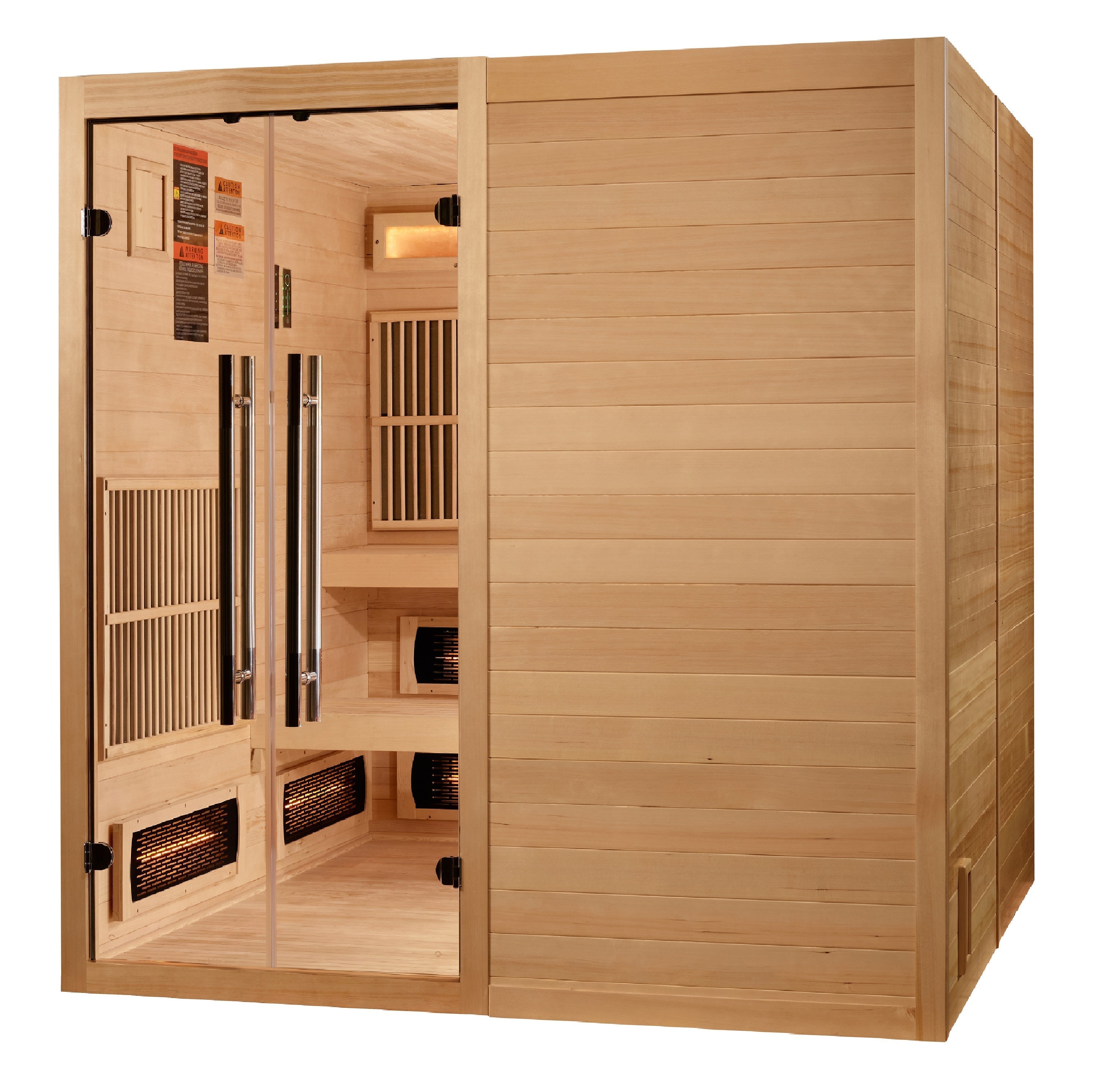 Golden Designs Toledo 6-Person Hybrid Sauna: Full Spectrum Infrared & Harvia Stove Golden Designs Inc (NA)