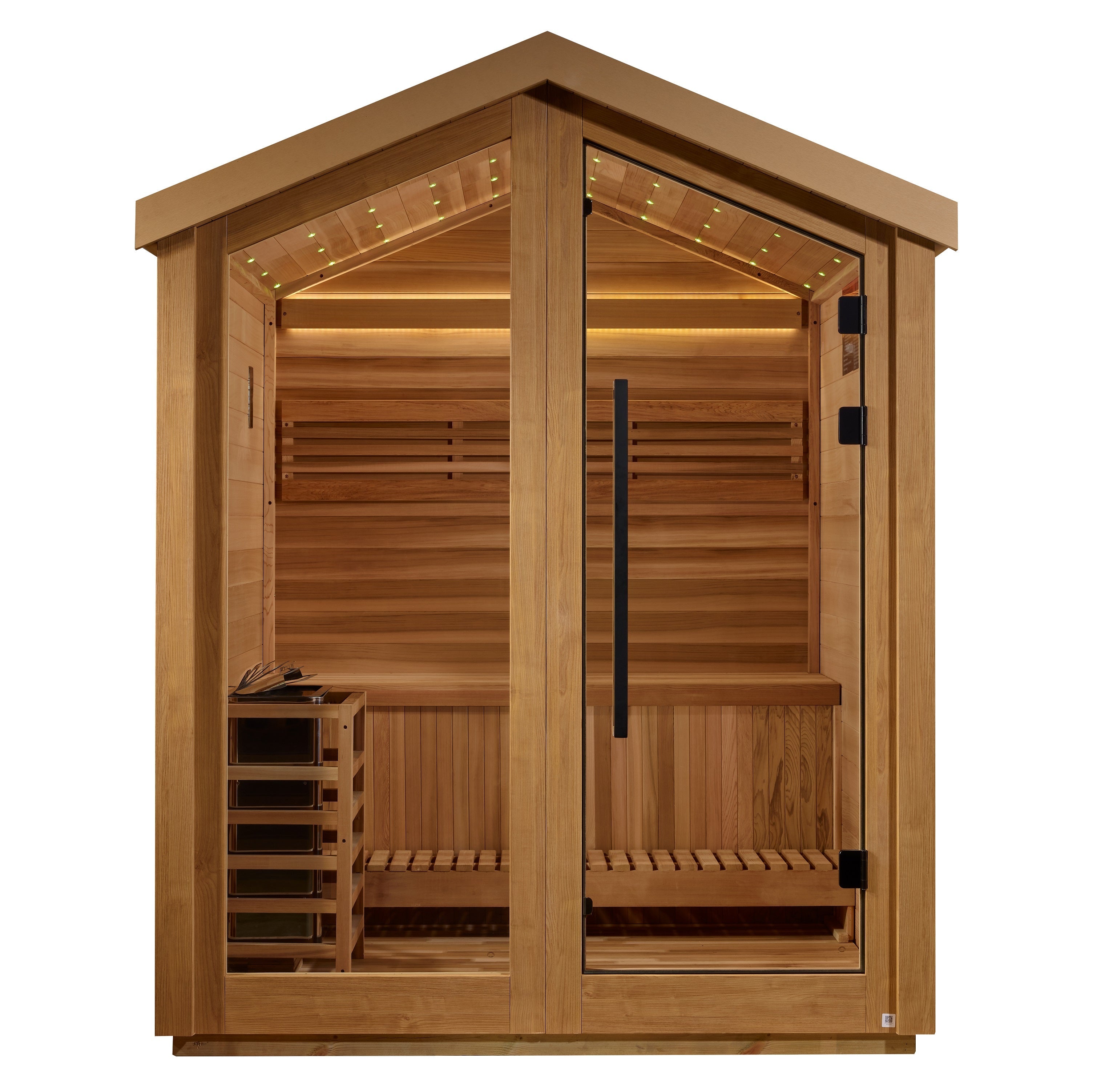 Golden Designs Savonlinna 3-Person Outdoor Barn Traditional Sauna with Red Cedar Interior Golden Designs Inc.