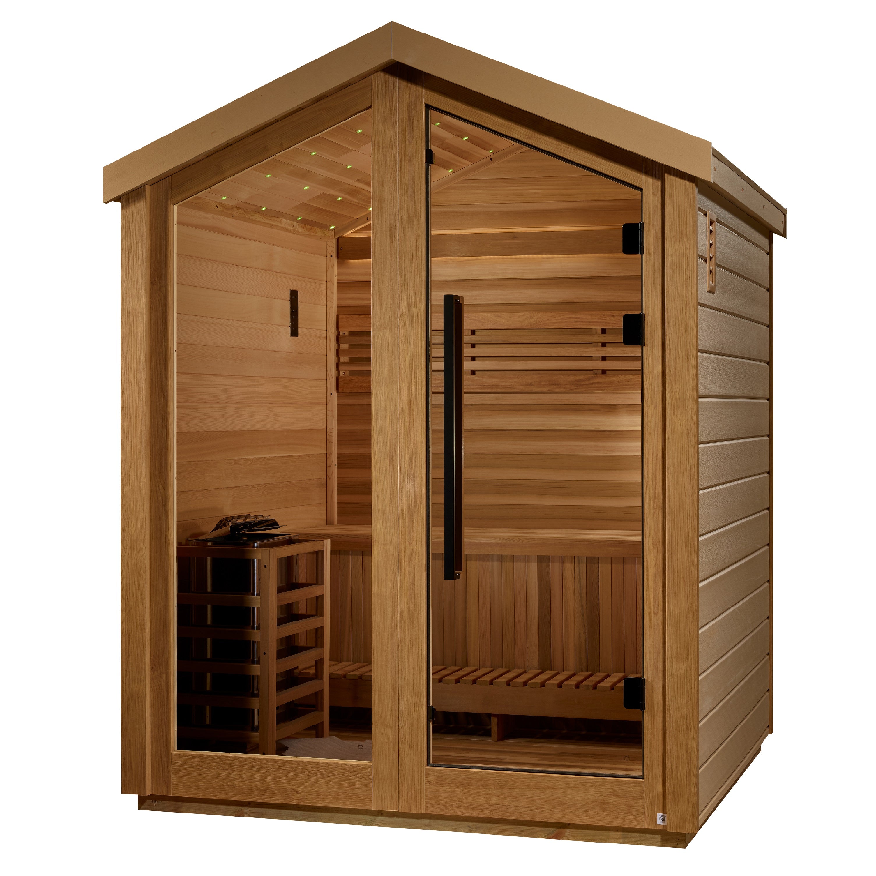 Golden Designs Savonlinna 3-Person Outdoor Barn Traditional Sauna with Red Cedar Interior Golden Designs Inc.
