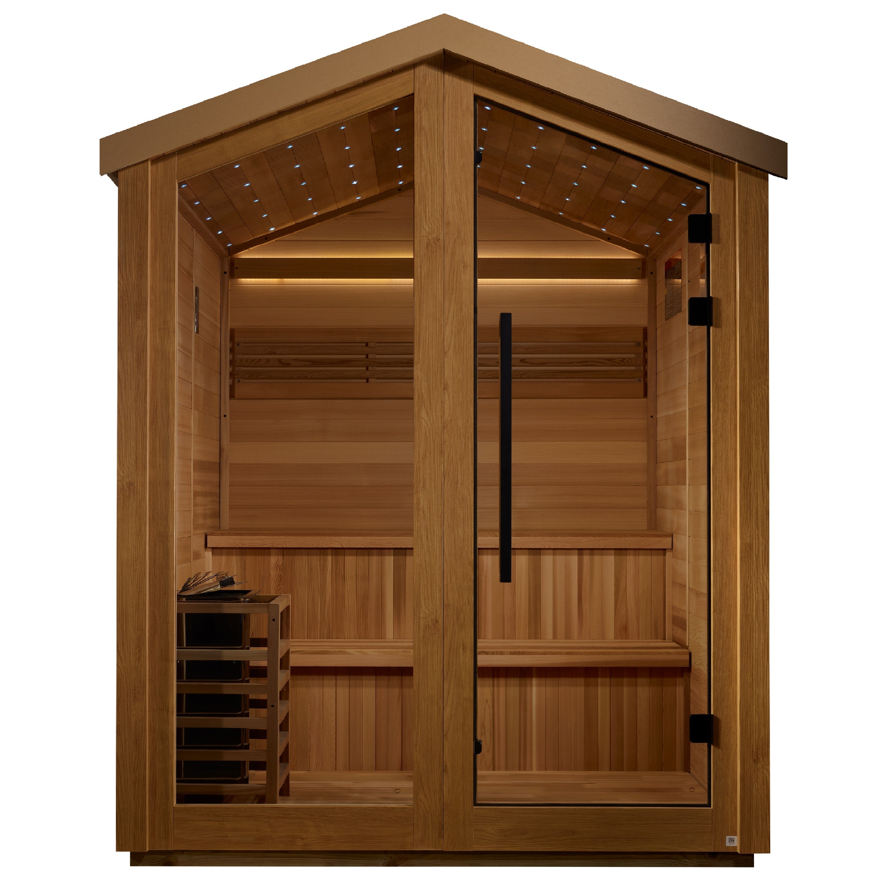 Golden Designs Kaarina 6-Person Outdoor Traditional Red Cedar Barn Sauna Experience Golden Designs Inc.