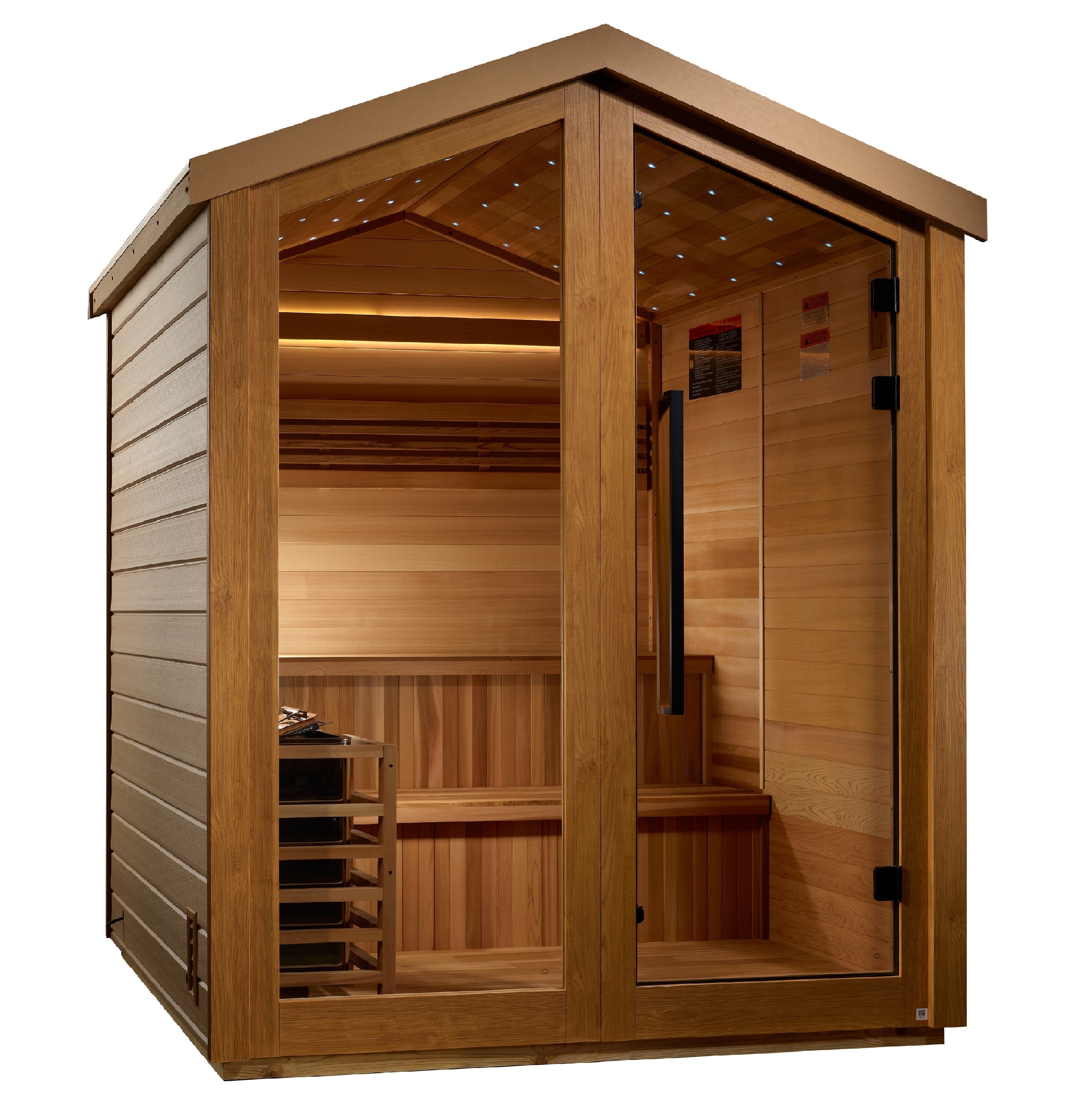 Golden Designs Kaarina 6-Person Outdoor Traditional Red Cedar Barn Sauna Experience Golden Designs Inc.