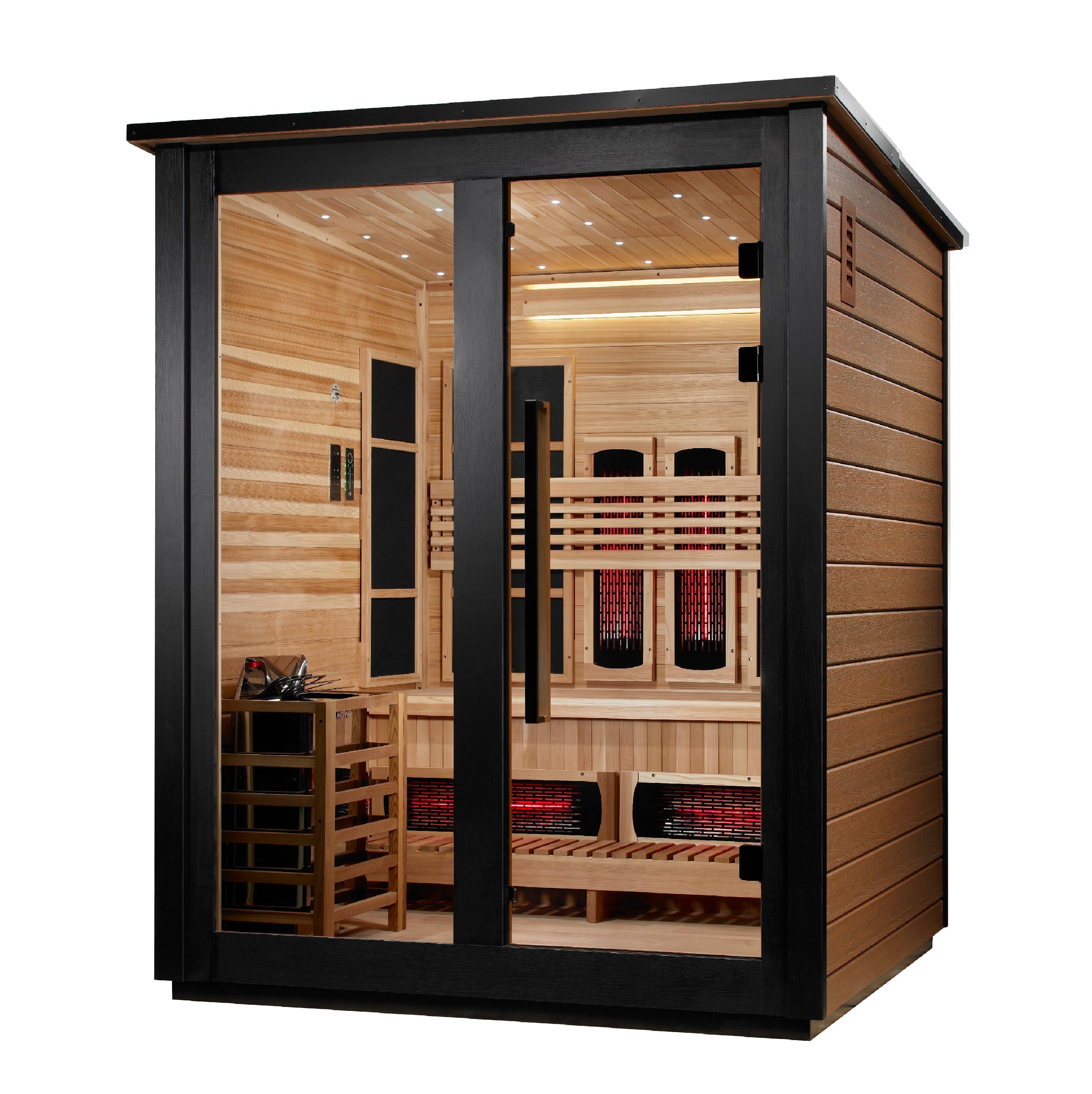 Golden Designs Loviisa 3 Person Hybrid Outdoor Sauna GDI-8523-03 Golden Designs Inc (NA)