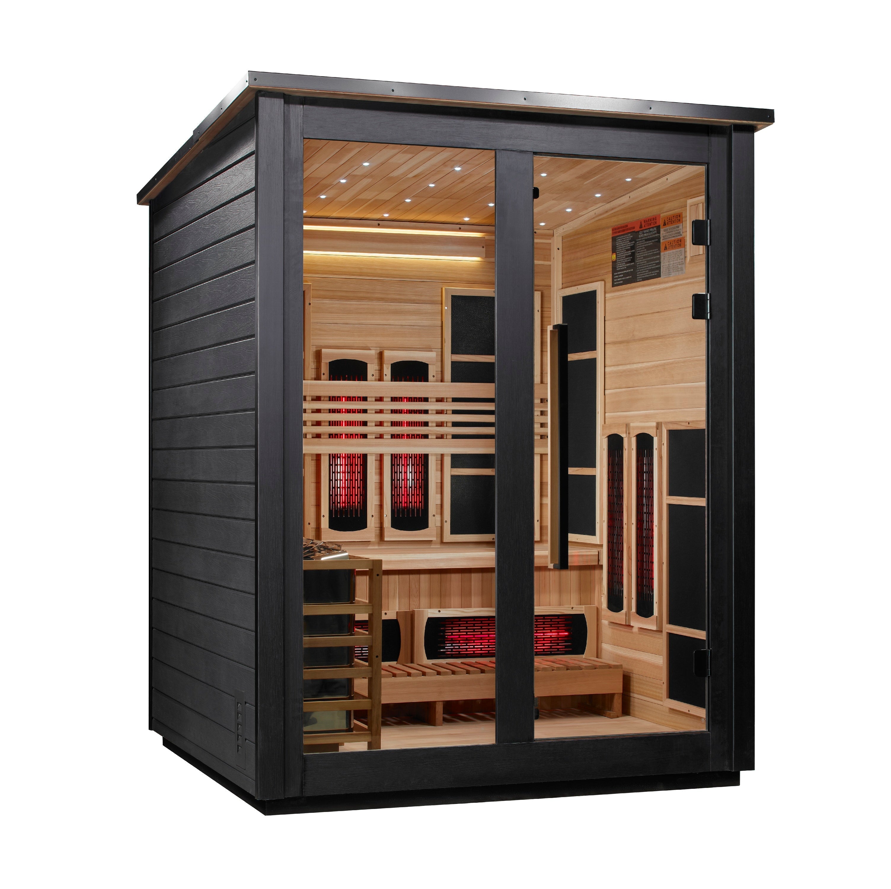 Golden Designs Loviisa 3 Person Hybrid Outdoor Sauna Black Golden Designs Inc (NA)