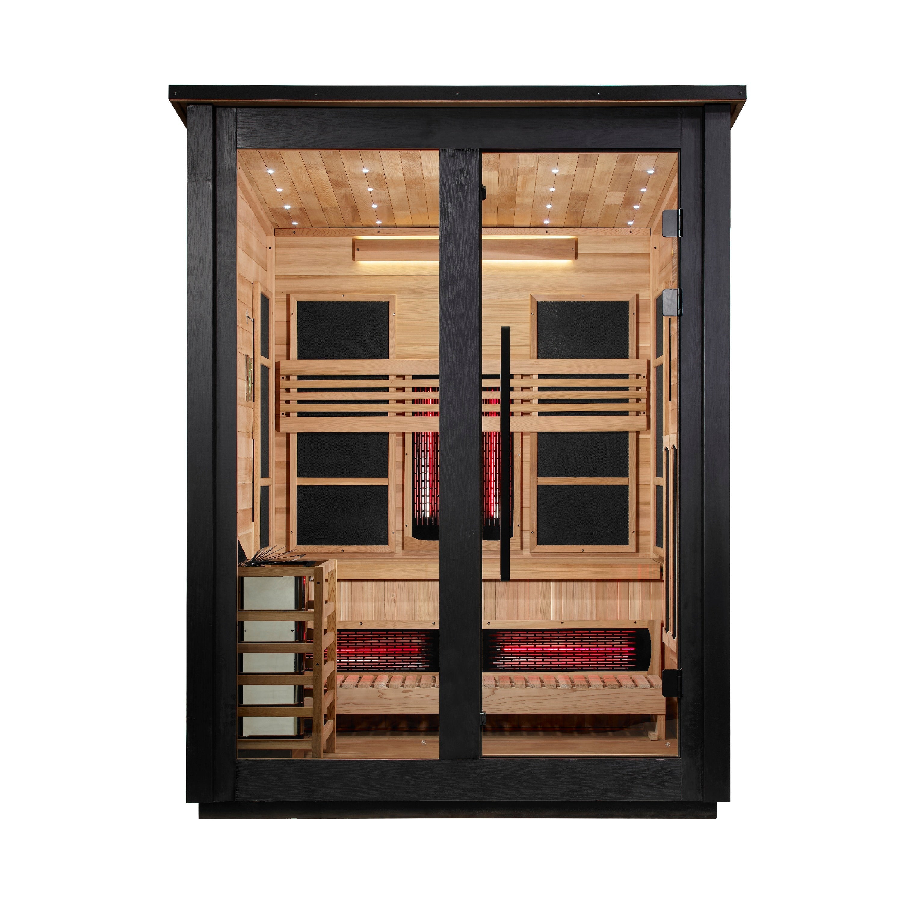 Golden Designs Loviisa 3 Person Hybrid Outdoor Sauna Black Golden Designs Inc (NA)