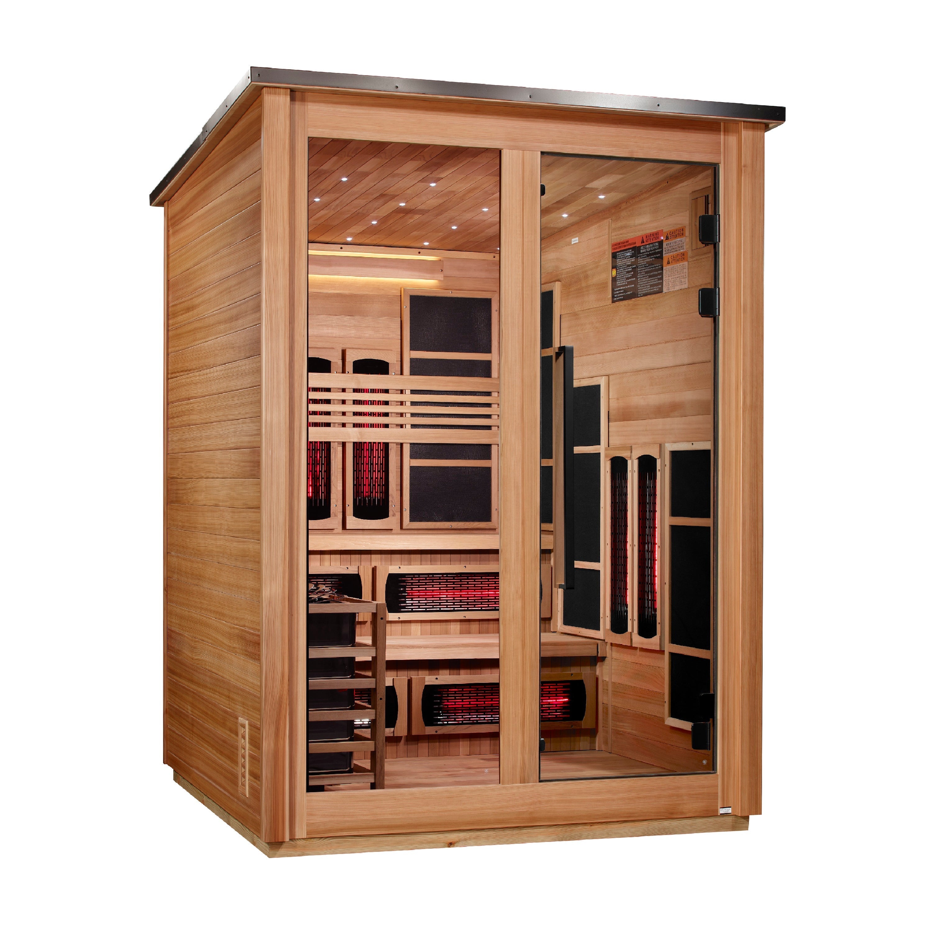 Golden Designs Kaskinen 6 Person Hybrid Outdoor Sauna Pacific Cedar Golden Designs Inc (NA)