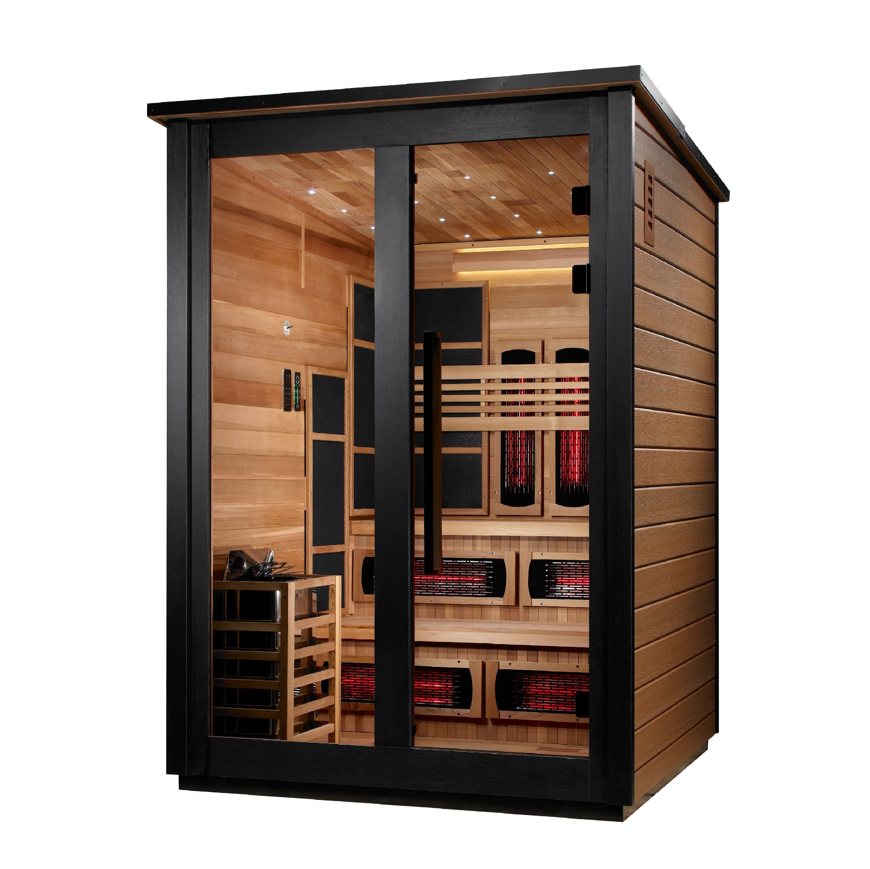 Golden Designs Kaskinen 6 Person Hybrid Outdoor Sauna Golden Designs Inc (NA)