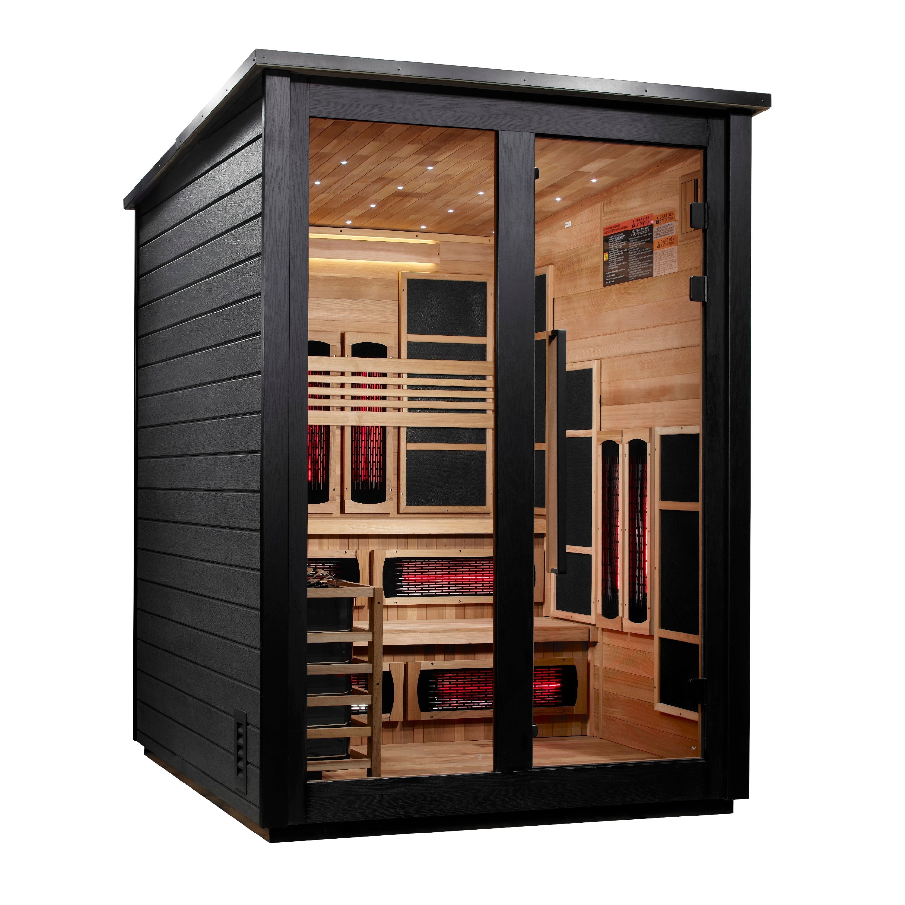 Golden Designs Kaskinen 6 Person Hybrid Outdoor Sauna Black Golden Designs Inc (NA)