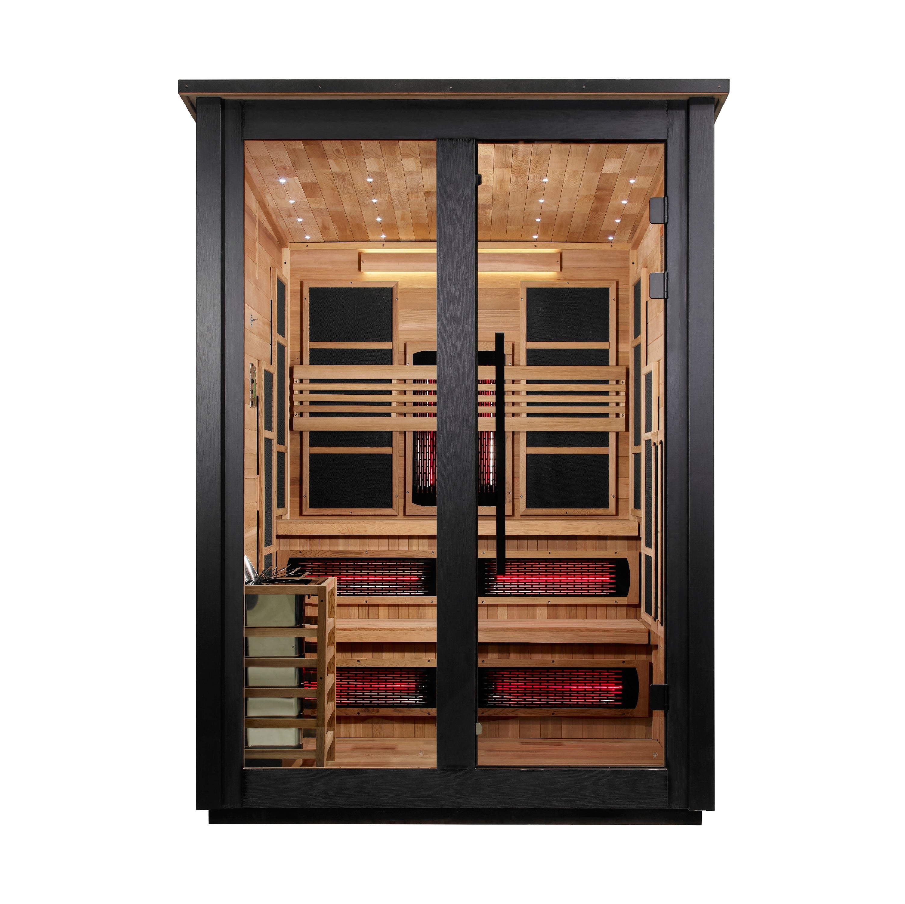 Golden Designs Kaskinen 6 Person Hybrid Outdoor Sauna Black Golden Designs Inc (NA)