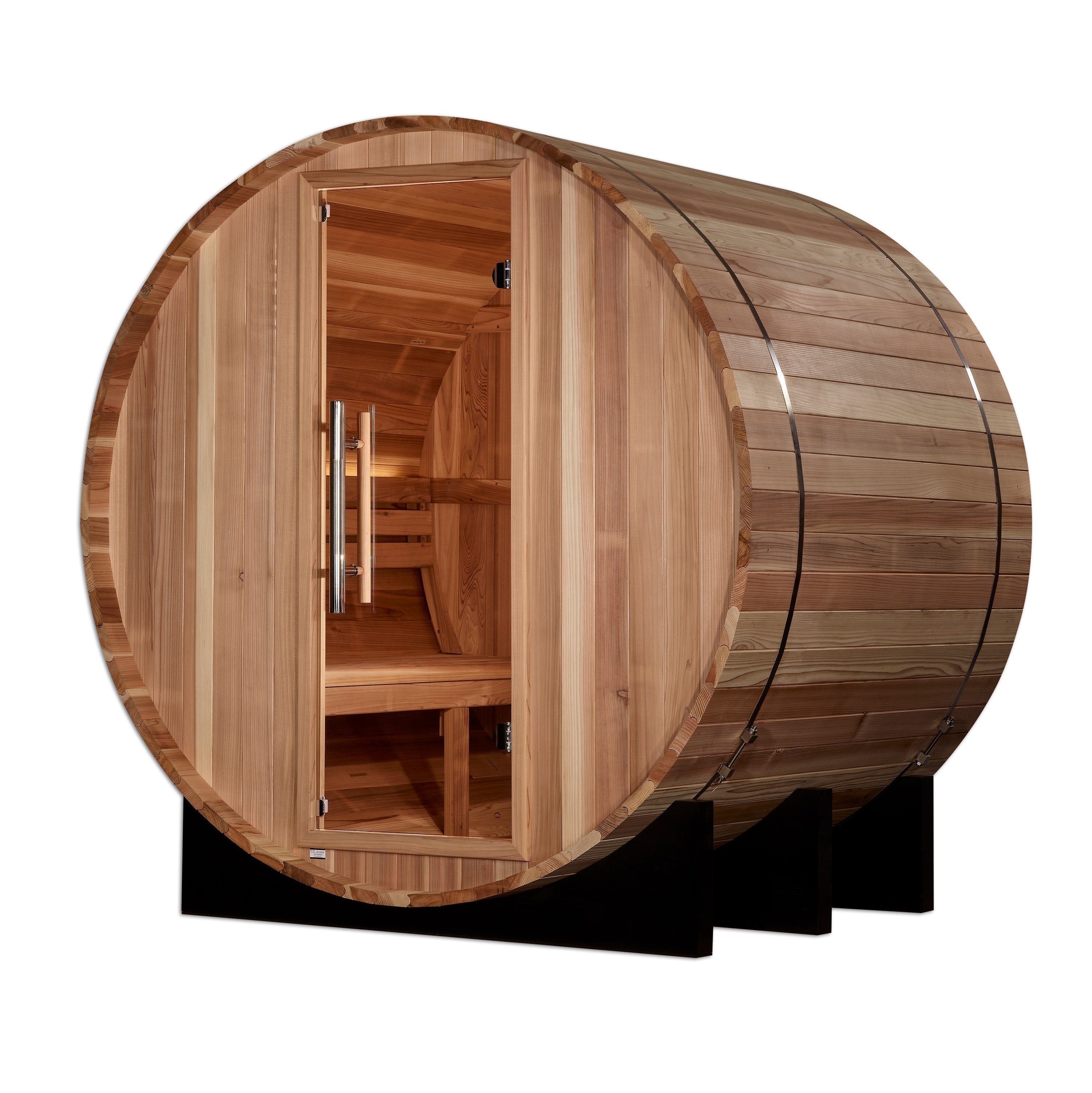 Golden Designs St. Moritz 2 Person Barrel Traditional Sauna - Pacific Cedar Wood Golden Designs Inc