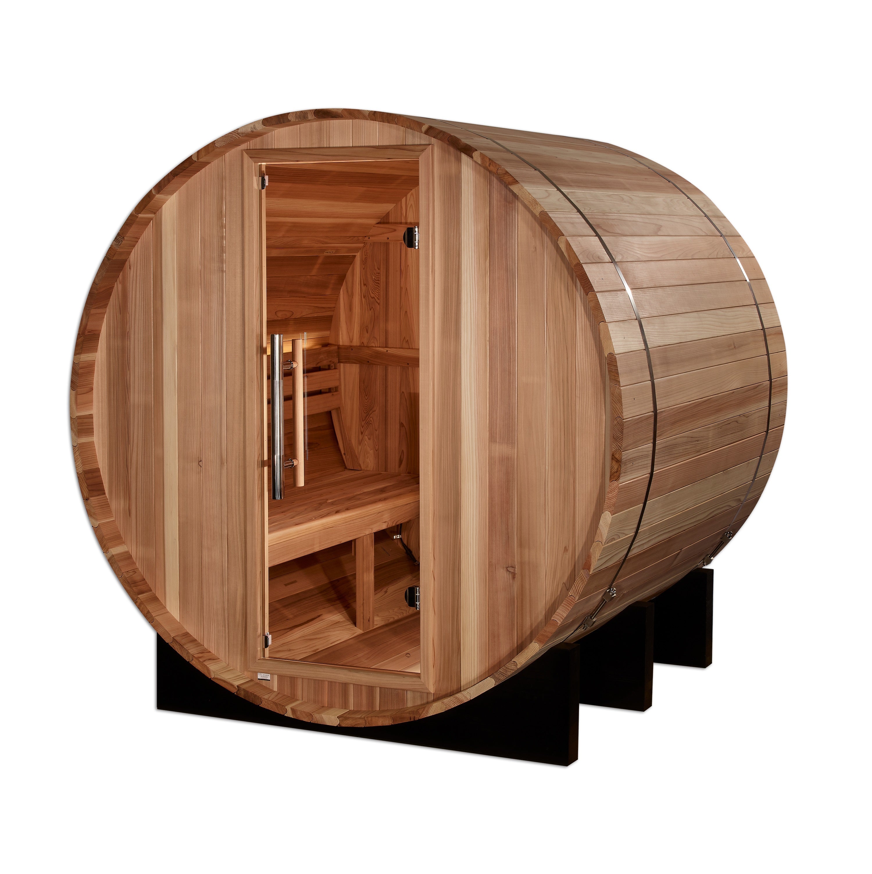 Golden Designs St. Moritz 2 Person Barrel Traditional Sauna - Pacific Cedar Wood Golden Designs Inc