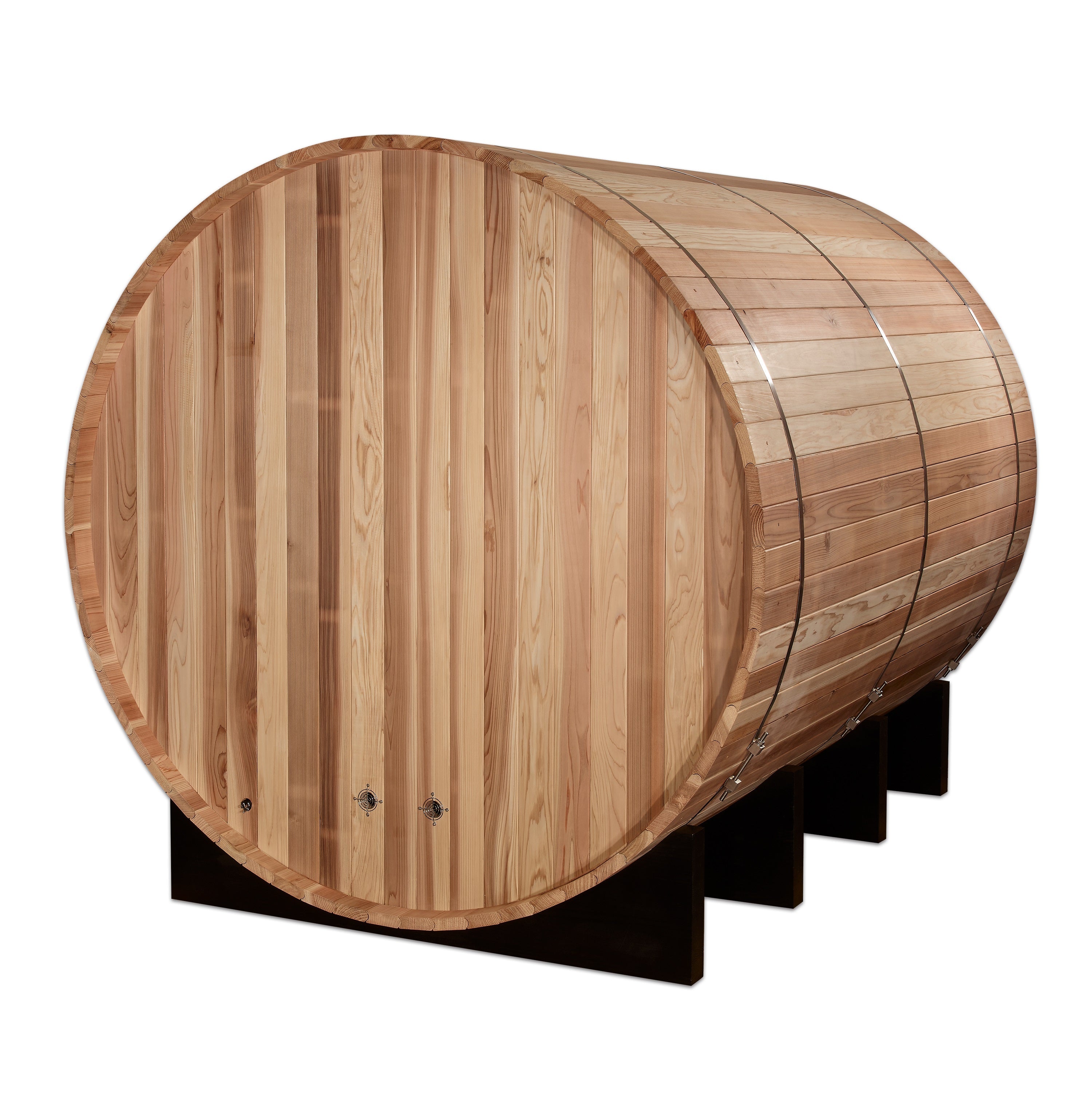 Golden Designs Klosters 6-Person Outdoor Barrel Traditional Sauna with 8.0kW Stove Golden Designs Inc.