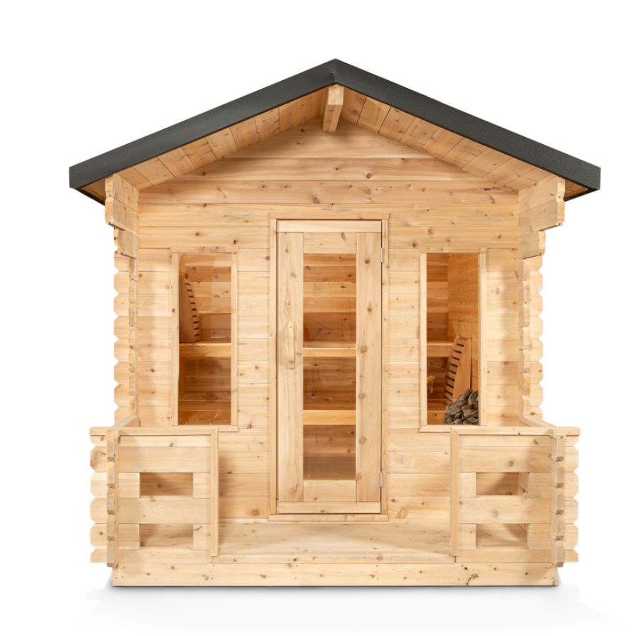 Canadian Timber Georgian Cabin Sauna With Wooden Porch Dundalk