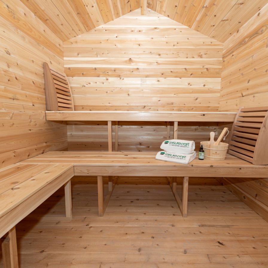 Canadian Timber Georgian Cabin Sauna With Wooden Porch Dundalk