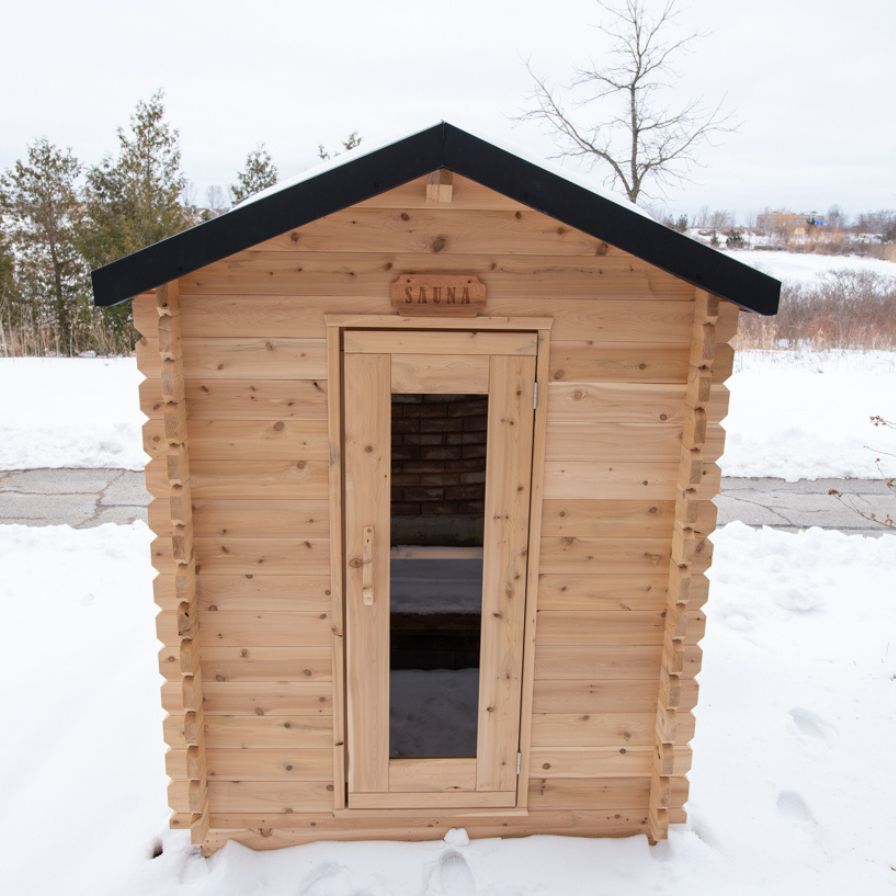 Dundalk Canadian Timber Granby Cabin Sauna 2-3 Person Outdoor Dundalk Leisurecraft