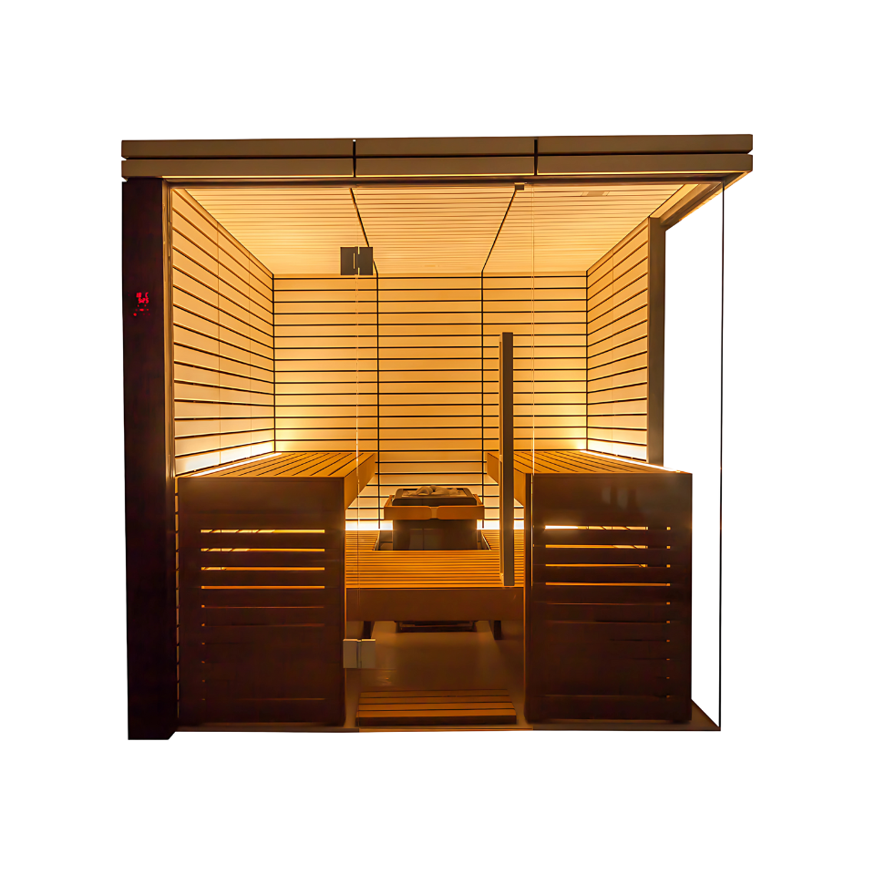 Harvia Lindea View - Thermo-Lime Wood, 2-6 Person, Indoor Sauna Harvia