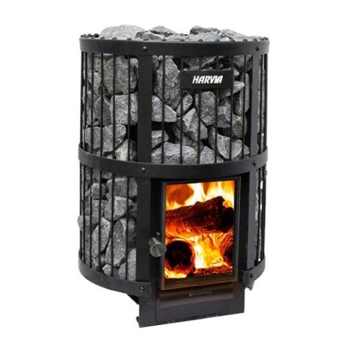 Harvia WK200LD GreenFlame Series 15.9kW Wood Sauna Stove Black - ArtofSteamCo