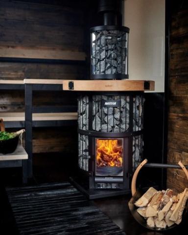 Harvia WK200LD GreenFlame Series 15.9kW Wood Sauna Stove Black Harvia