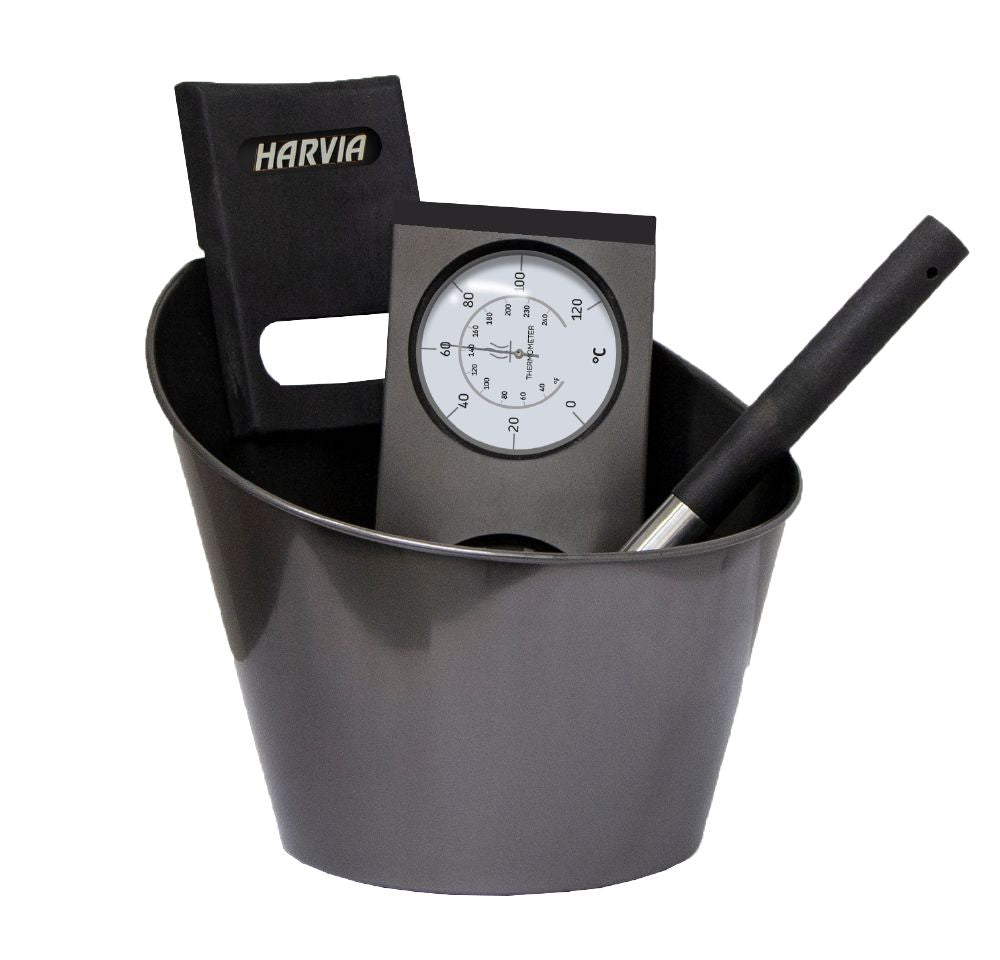 Harvia Bucket, Ladle, and Thermometer/Hydrometer
