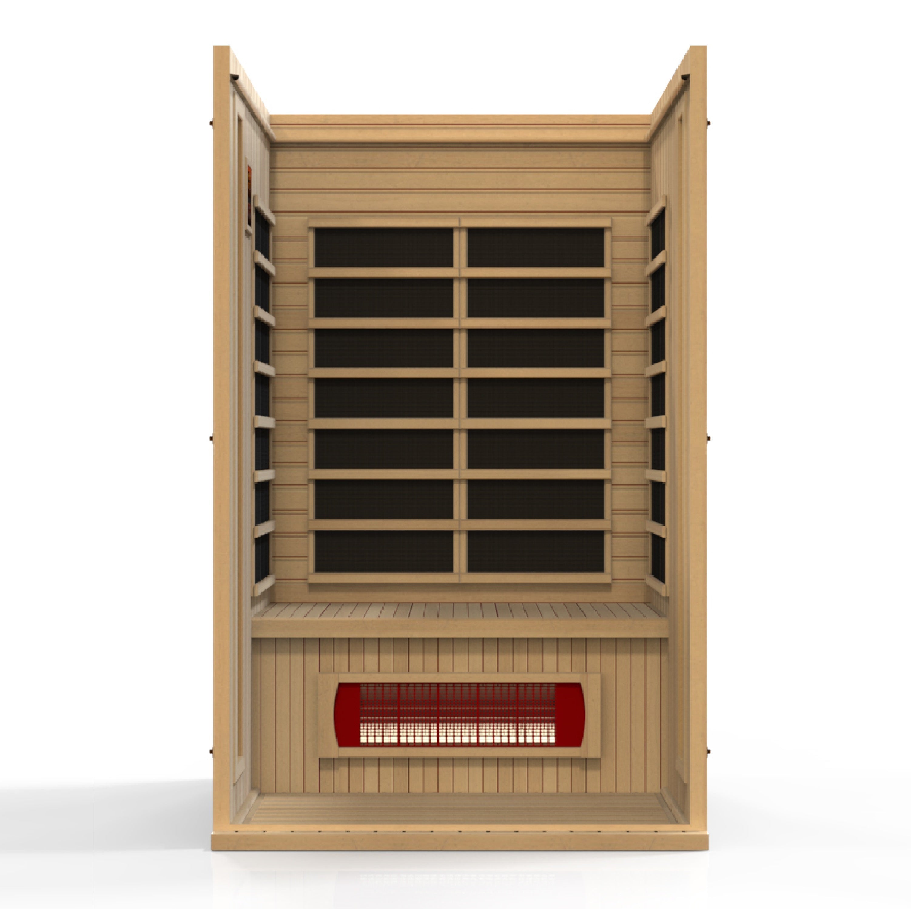 Maxxus "Serenity" Dual Tech 2 Person Low EMF FAR Infrared Hemlock Sauna Golden Designs Inc (NA)