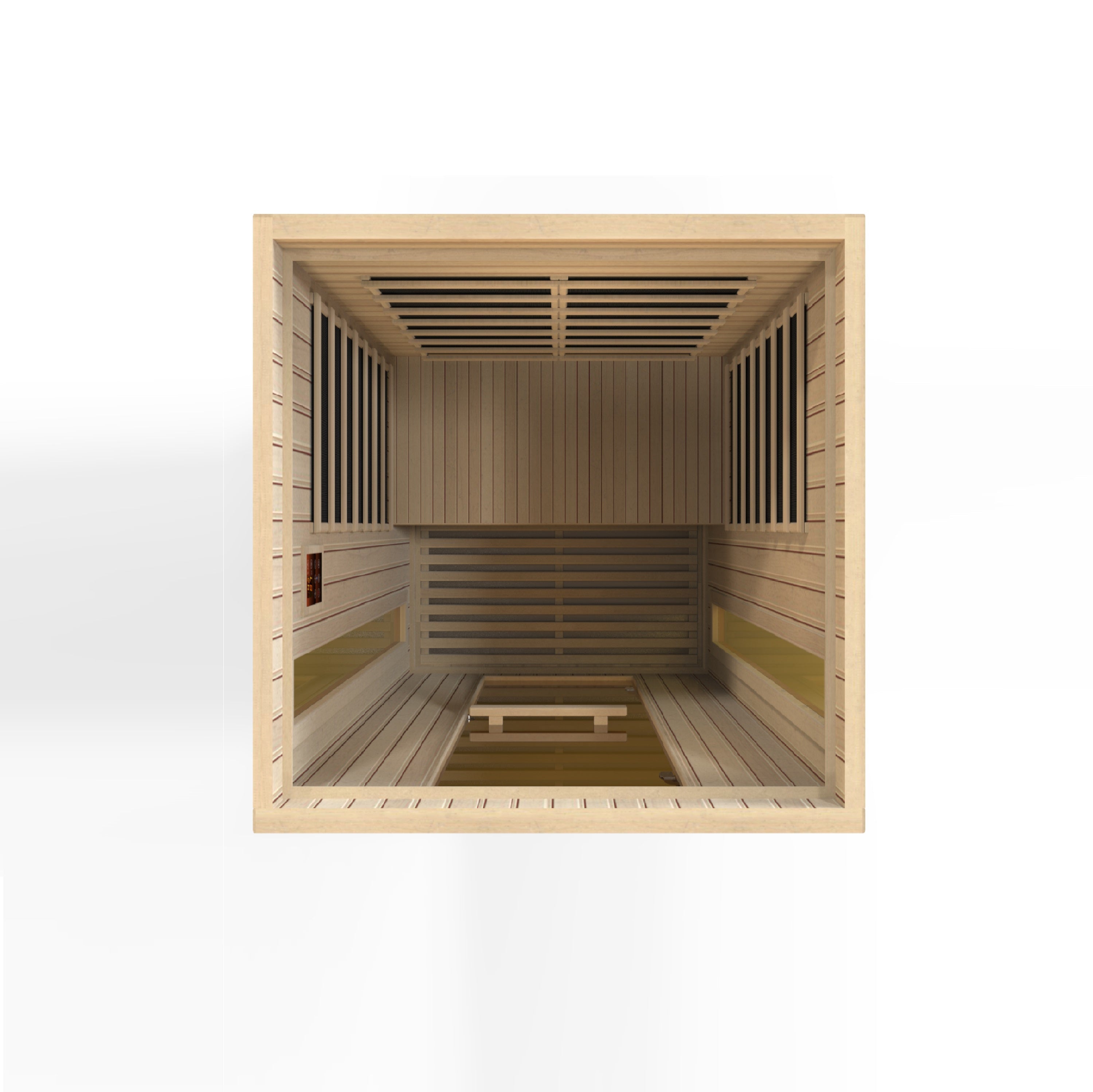 Maxxus "Serenity" Dual Tech 2 Person Low EMF FAR Infrared Hemlock Sauna Golden Designs Inc (NA)
