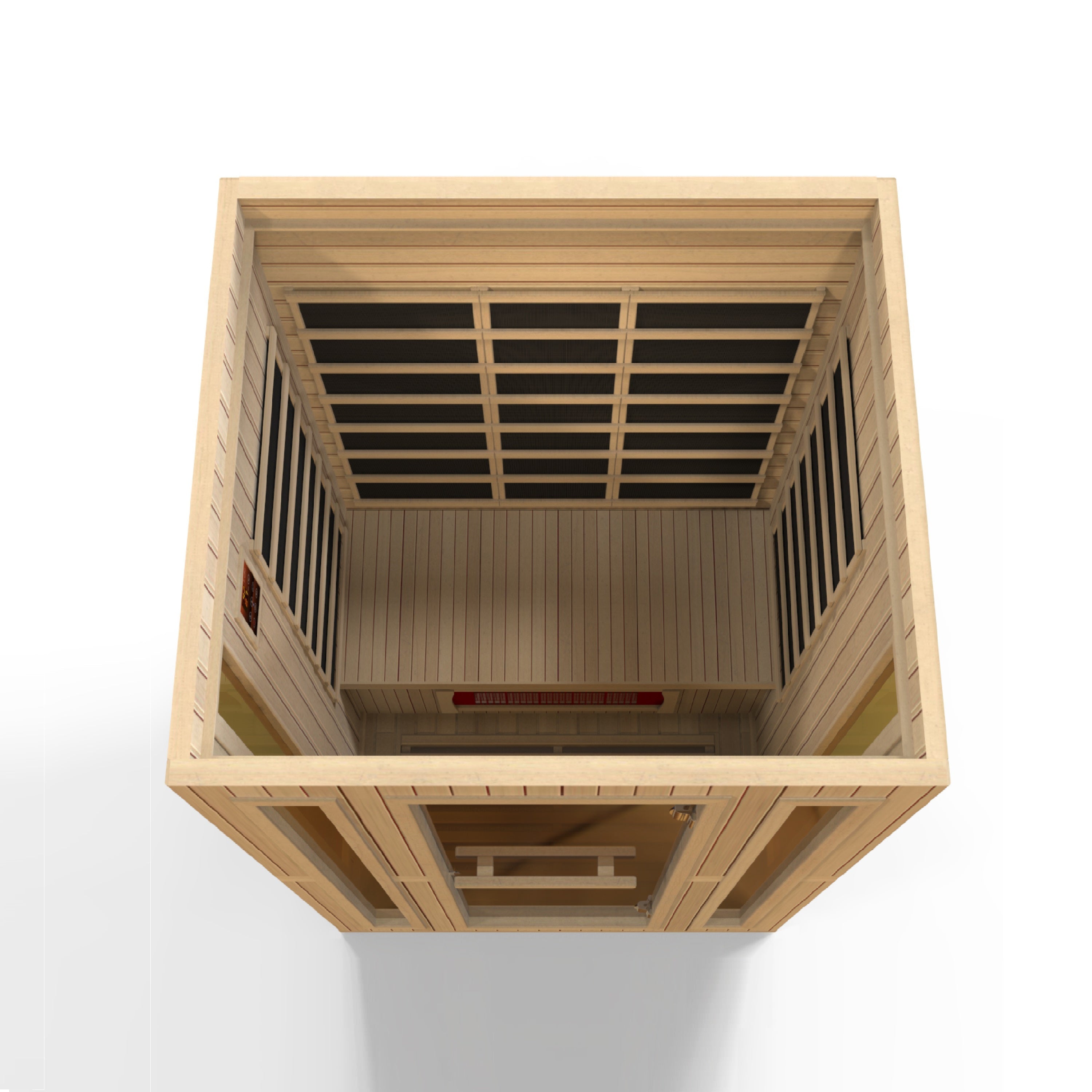Maxxus Trinity 3 Person Low EMF FAR Infrared Sauna, Hemlock Wood, Dual Tech, Chromotherapy Golden Designs Inc