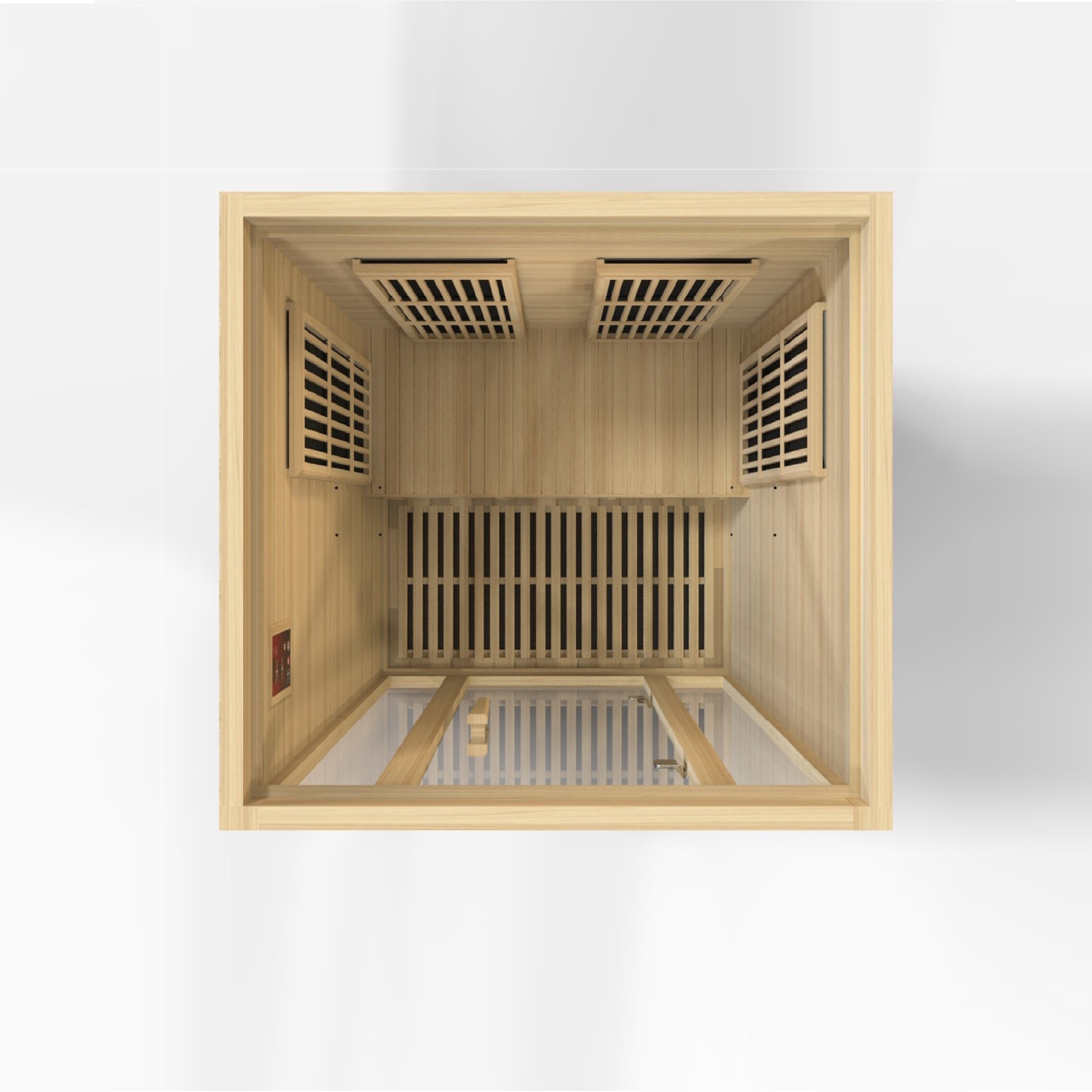 Maxxus Seattle 2 Person Near Zero EMF FAR Infrared Hemlock Sauna for Health Golden Designs Inc