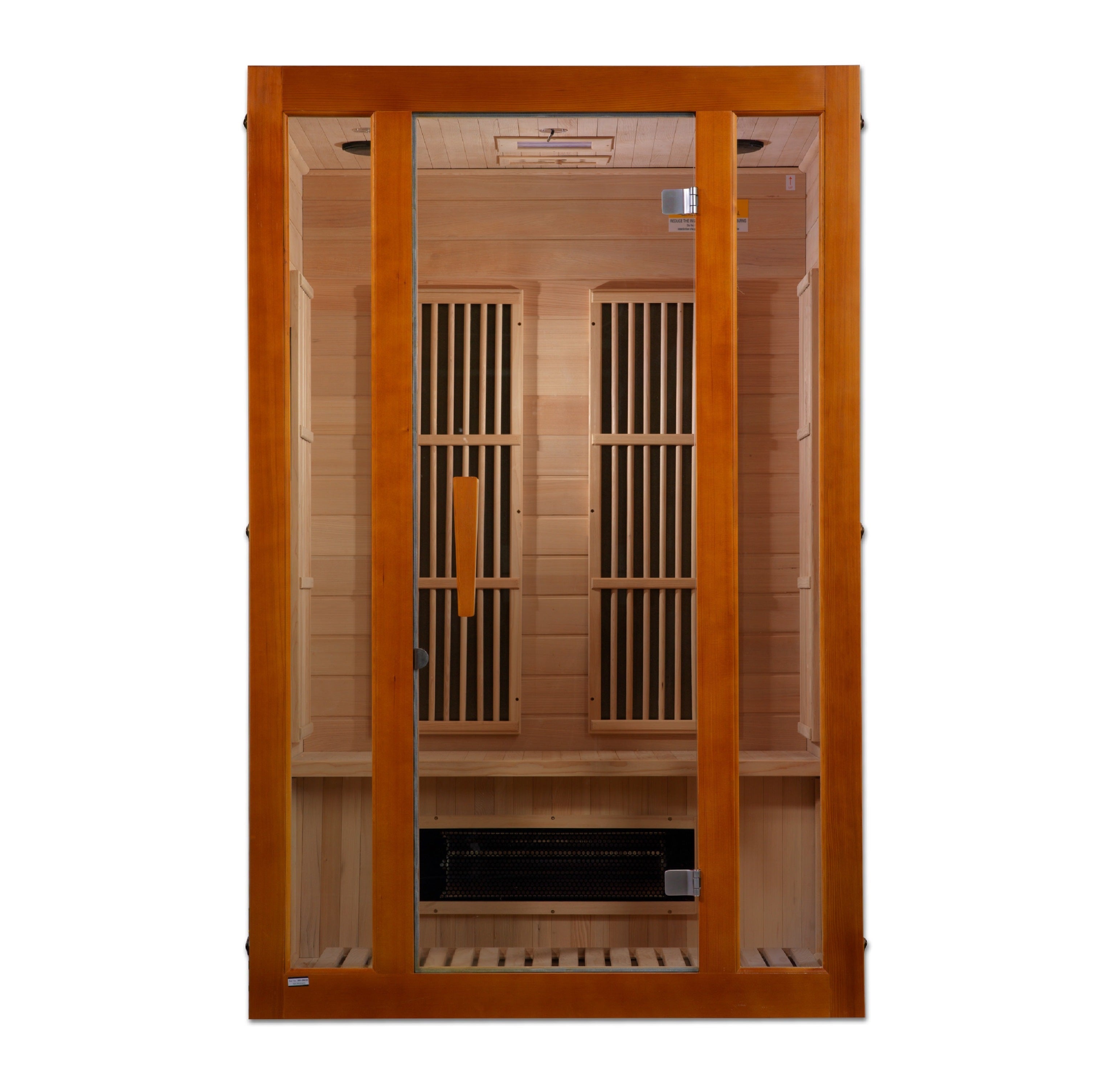 Maxxus Aspen Dual Tech 2-Person Low EMF FAR Infrared Hemlock Sauna with Chromotherapy Golden Designs Inc