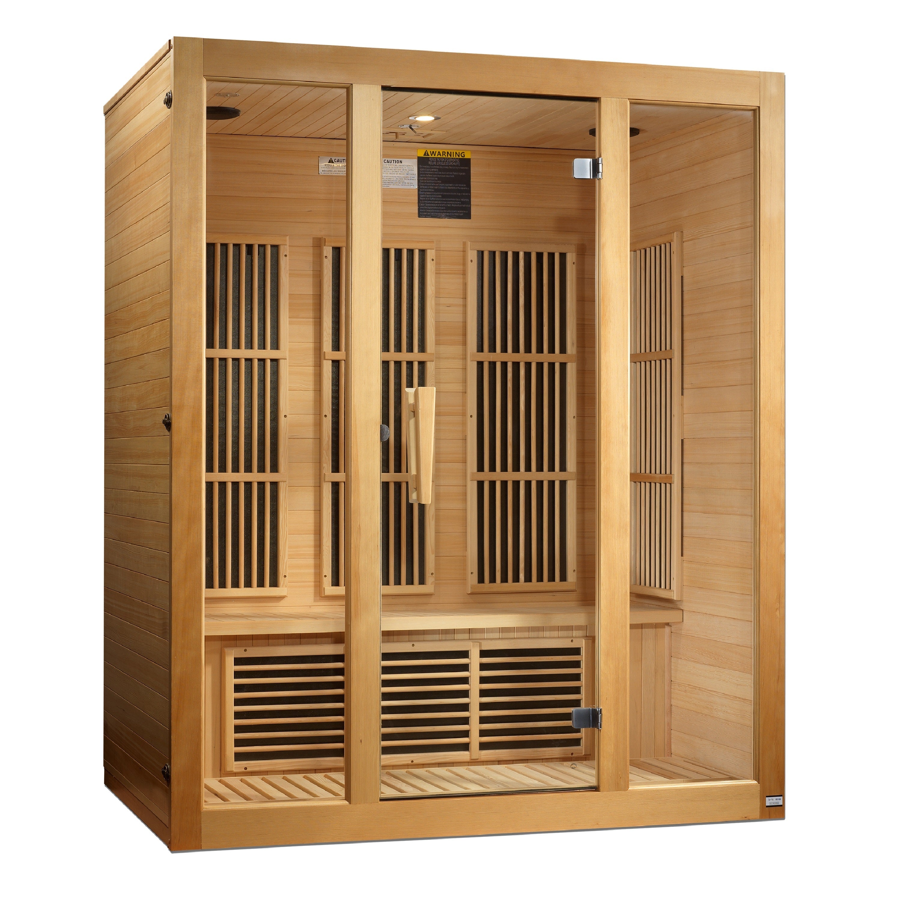 Maxxus Bellevue 3-Person Near Zero EMF FAR Infrared Sauna with Chromotherapy Light Golden Designs Inc