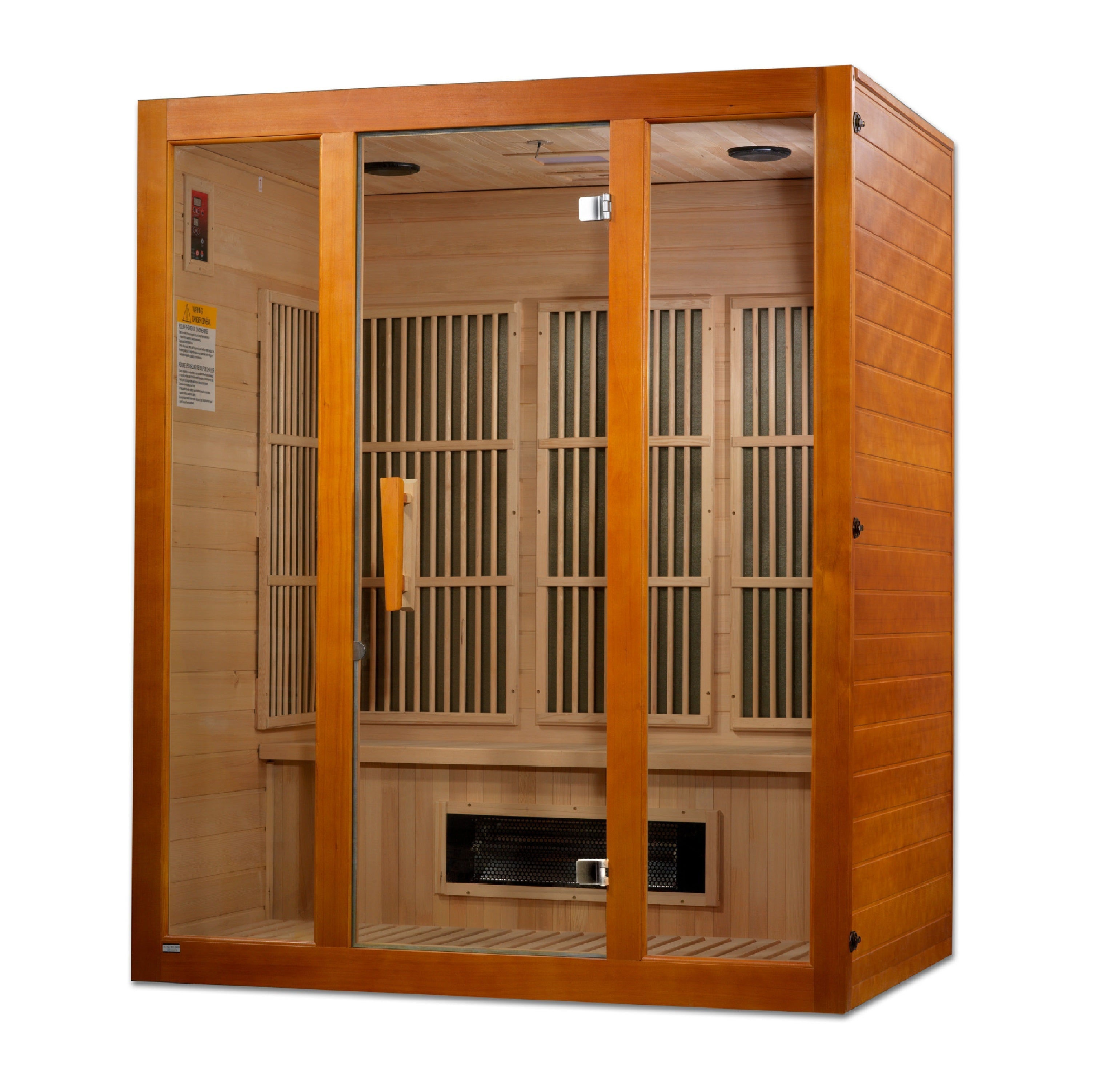 Maxxus Alpine 3-Person Low EMF FAR Infrared Sauna with Chromotherapy & Bluetooth Golden Designs Inc