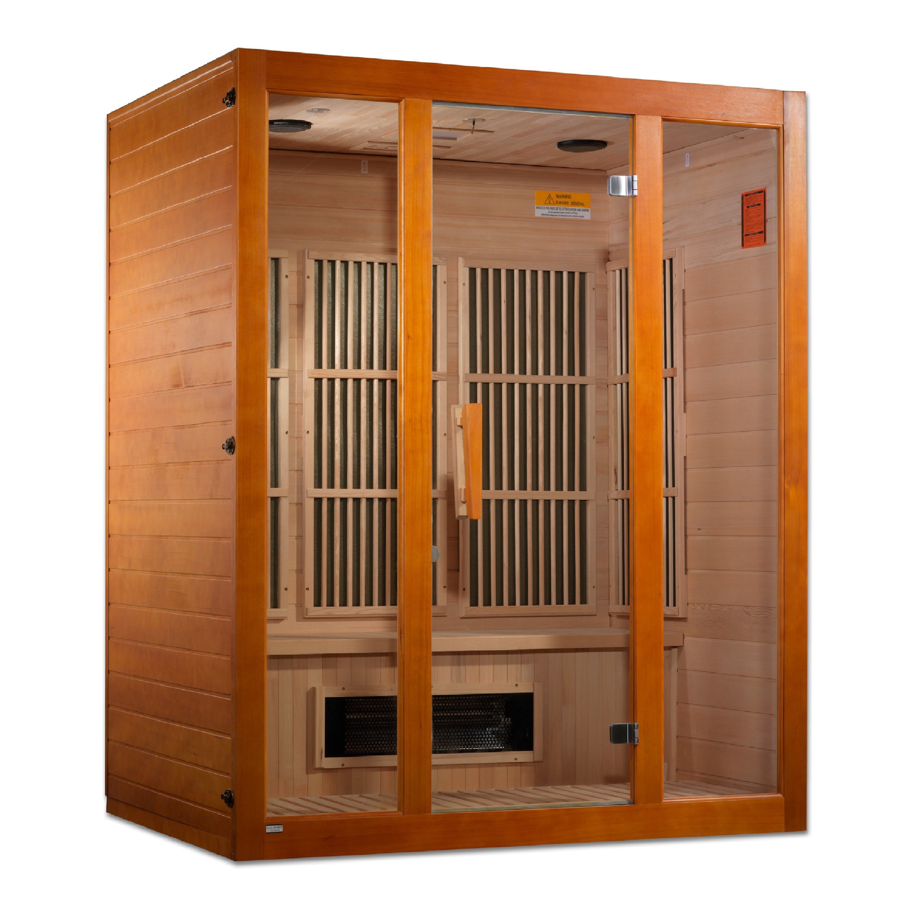 Maxxus Alpine 3-Person Low EMF FAR Infrared Sauna with Chromotherapy & Bluetooth Golden Designs Inc