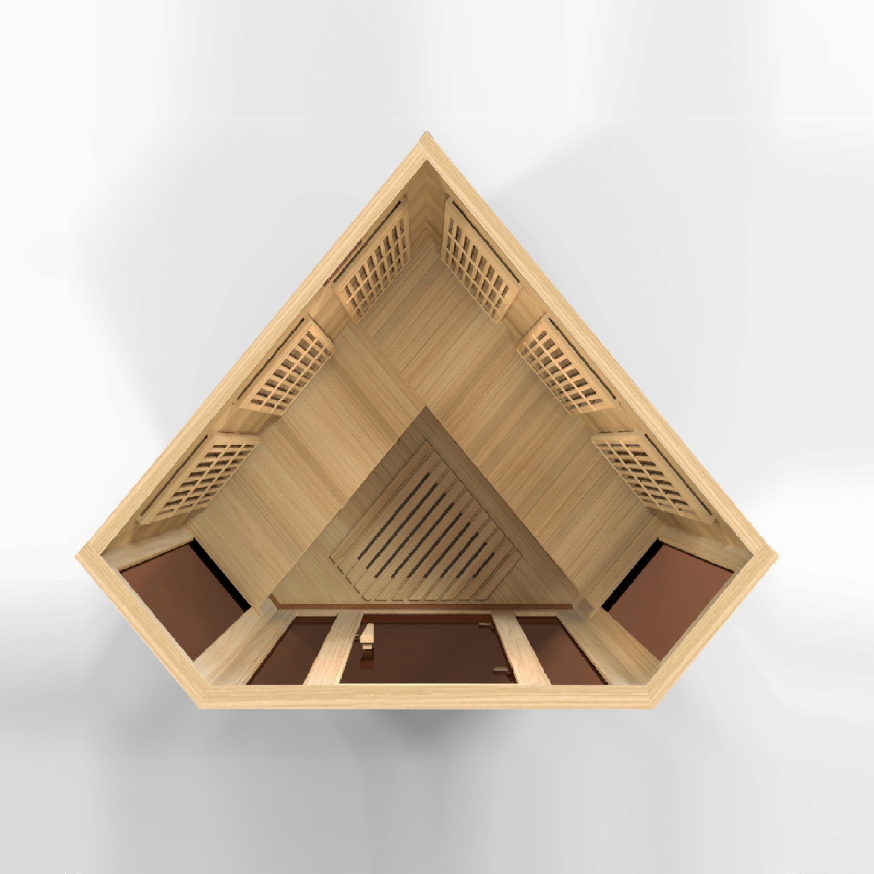 Maxxus 3-Person Low EMF FAR Infrared Hemlock Sauna with Chromotherapy & Bluetooth Golden Designs Inc