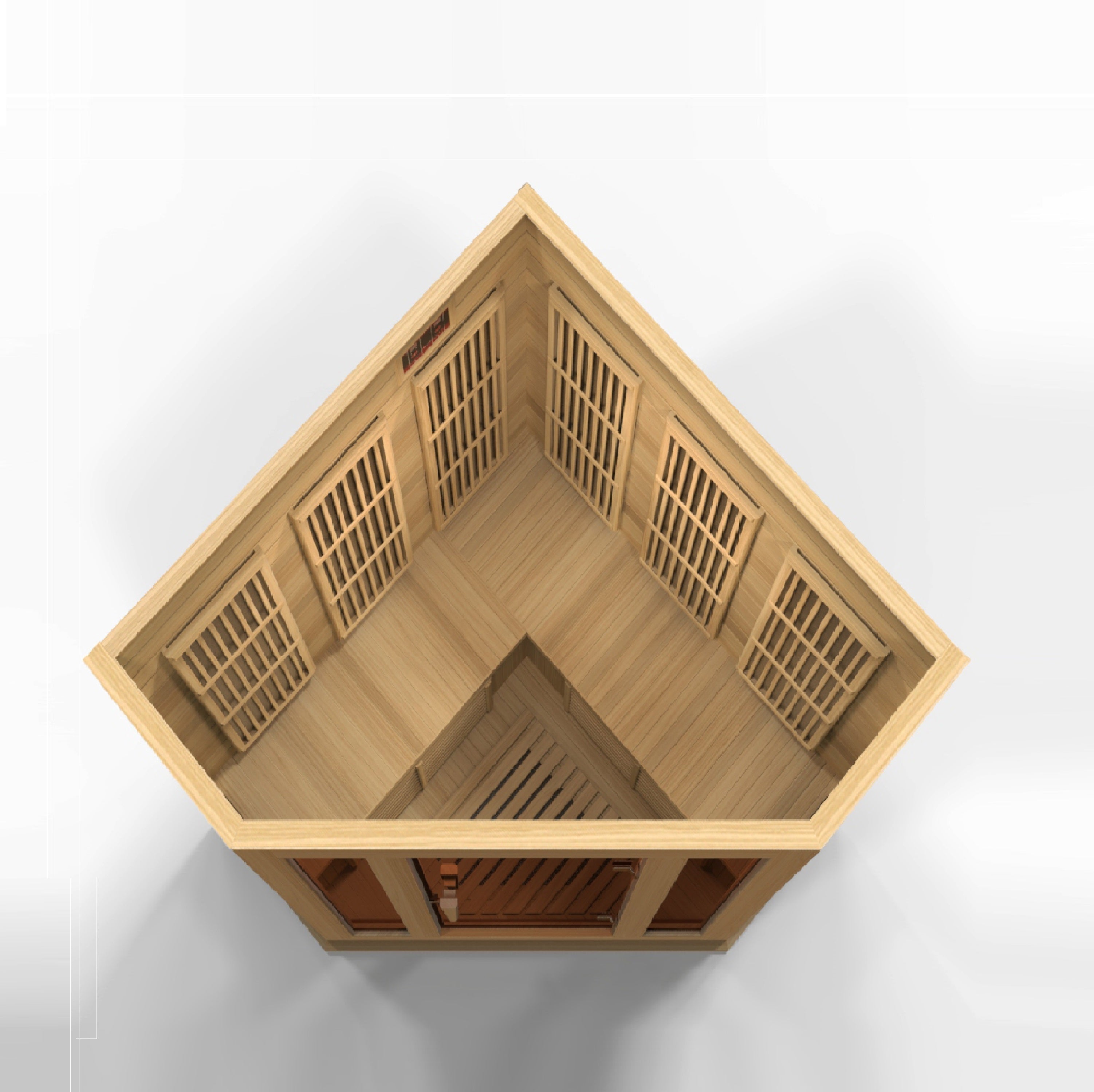Maxxus 3-Person Low EMF FAR Infrared Hemlock Sauna with Chromotherapy & Bluetooth Golden Designs Inc