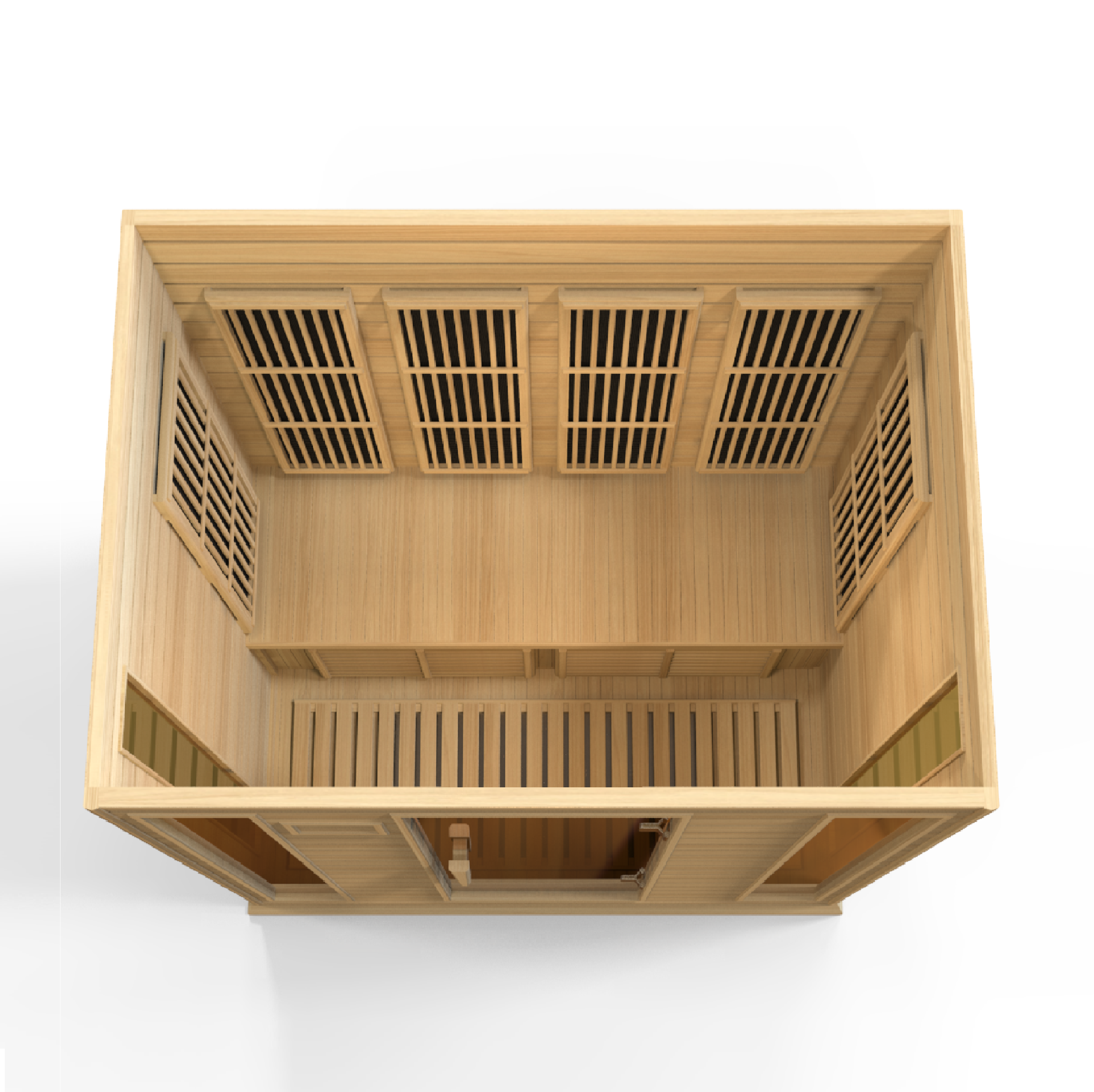 Maxxus 4 Person Low EMF FAR Infrared Hemlock Sauna with Chromotherapy & Bluetooth Golden Designs Inc (NA)