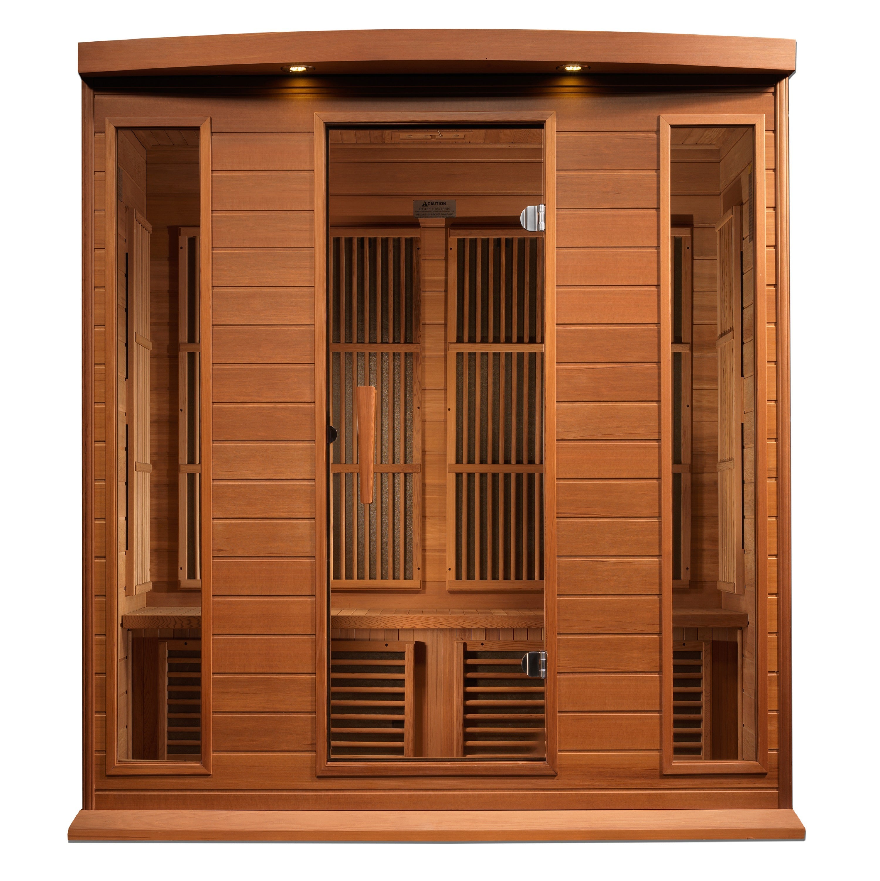 Maxxus 4-Person Low EMF FAR Infrared Cedar Sauna with Touch Screen Control Golden Designs Inc