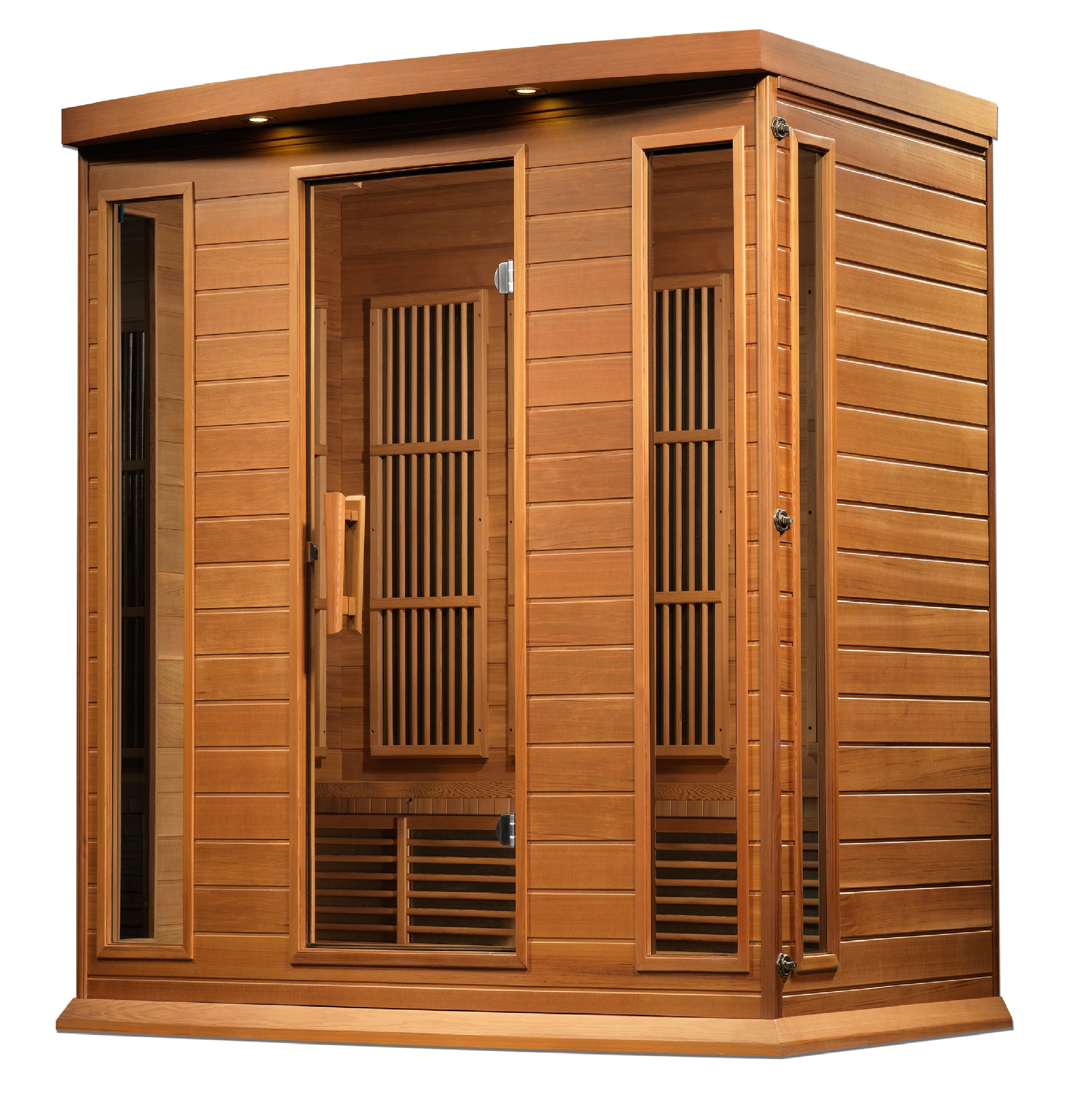 Maxxus 4-Person Low EMF FAR Infrared Cedar Sauna with Touch Screen Control Golden Designs Inc