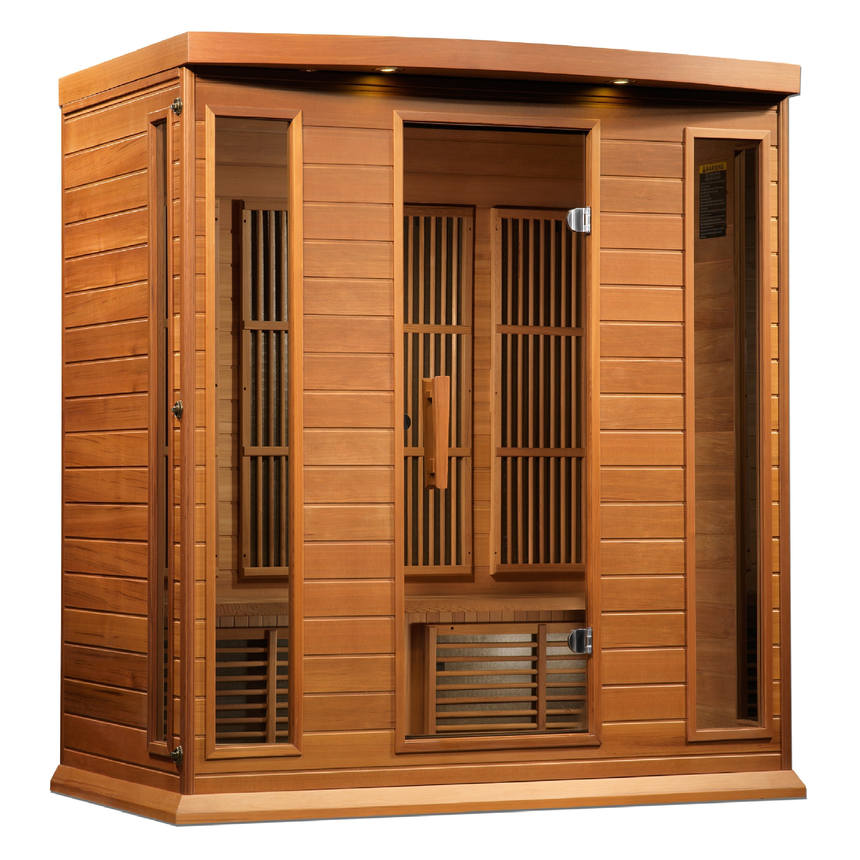 Maxxus 4-Person Low EMF FAR Infrared Cedar Sauna with Touch Screen Control Golden Designs Inc