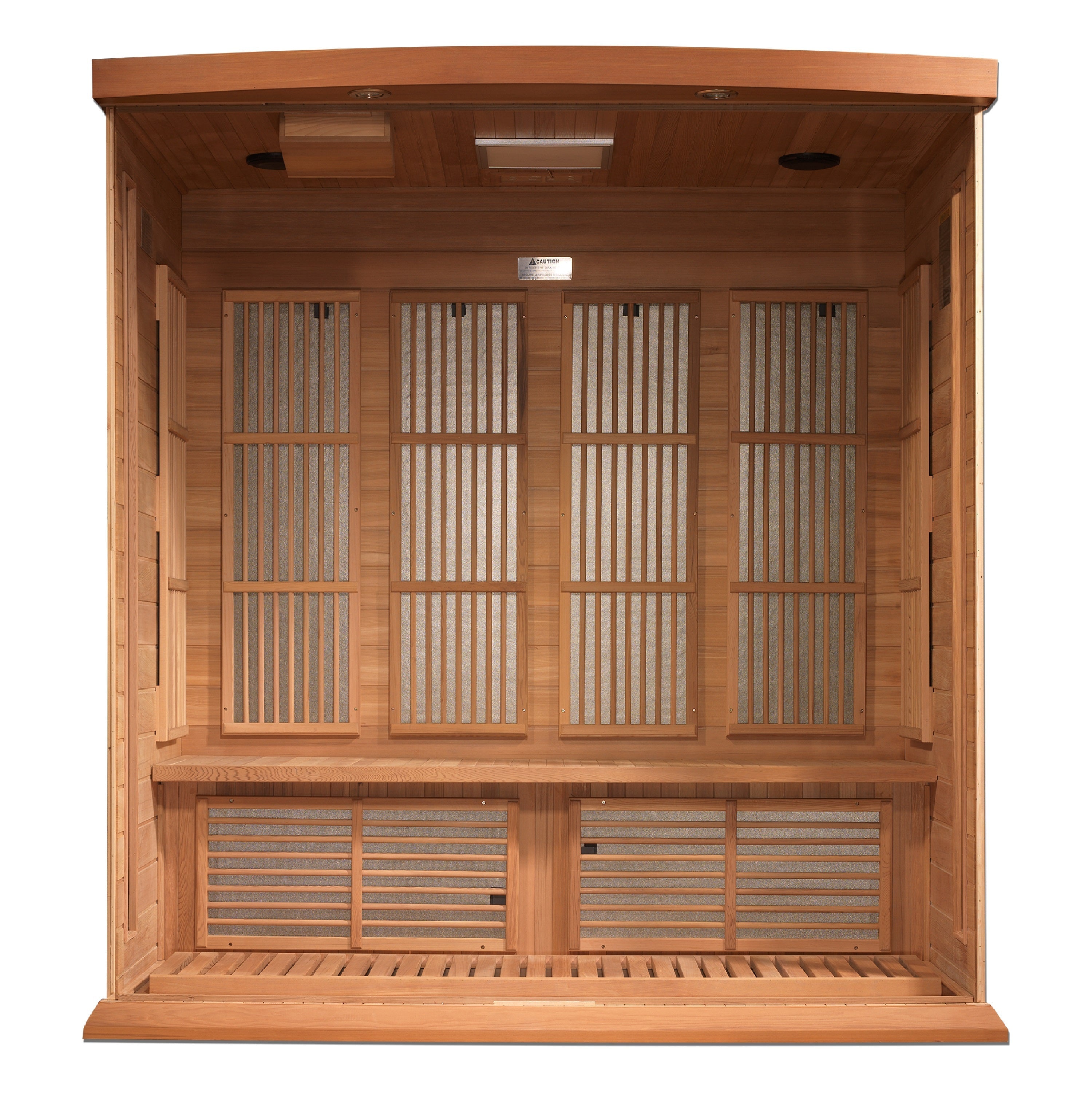 Maxxus 4-Person Low EMF FAR Infrared Cedar Sauna with Touch Screen Control Golden Designs Inc