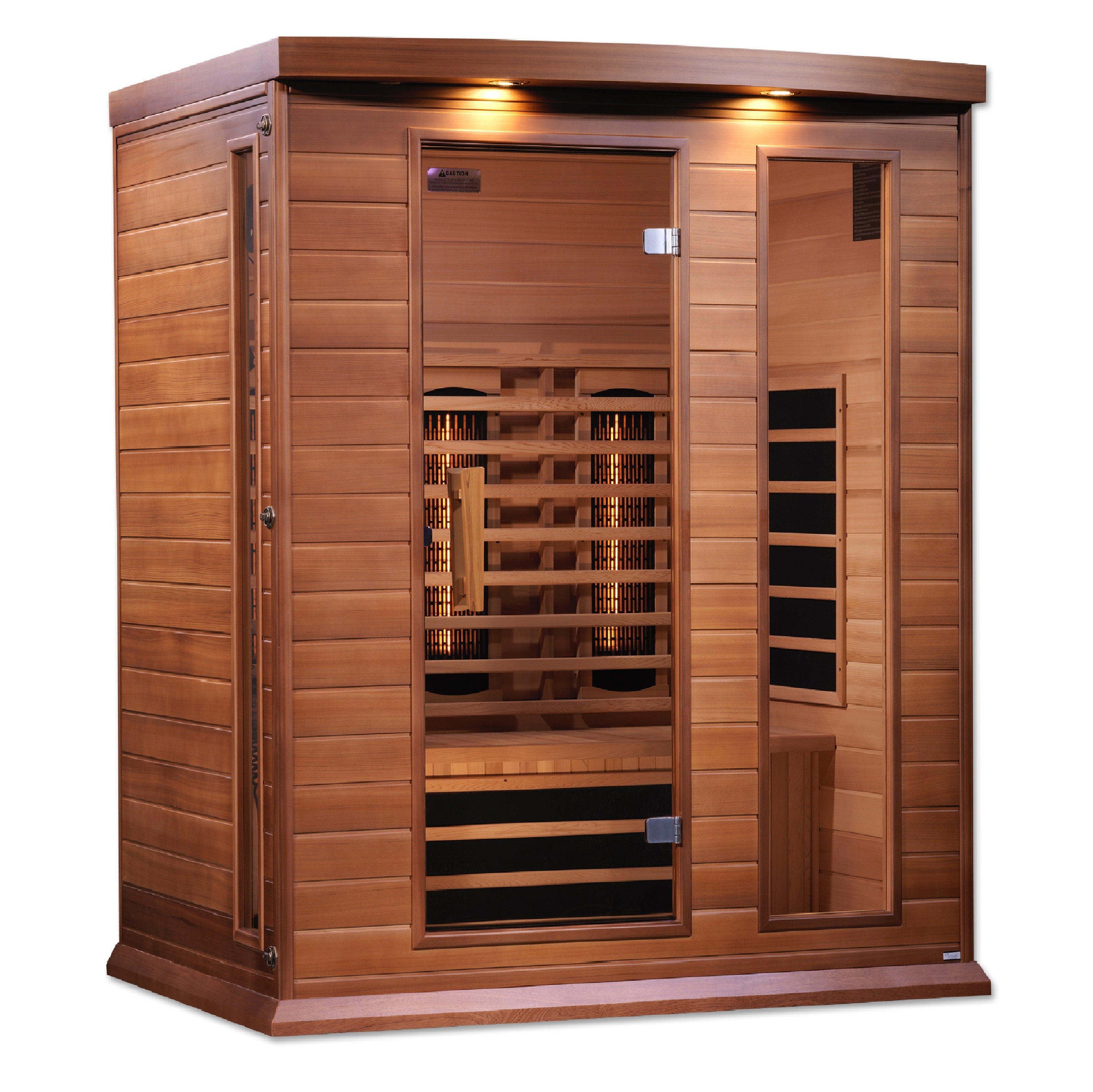 Maxxus 3-Person Full Spectrum IR Sauna, Canadian Red Cedar, Chromotherapy, Bluetooth Maxxus