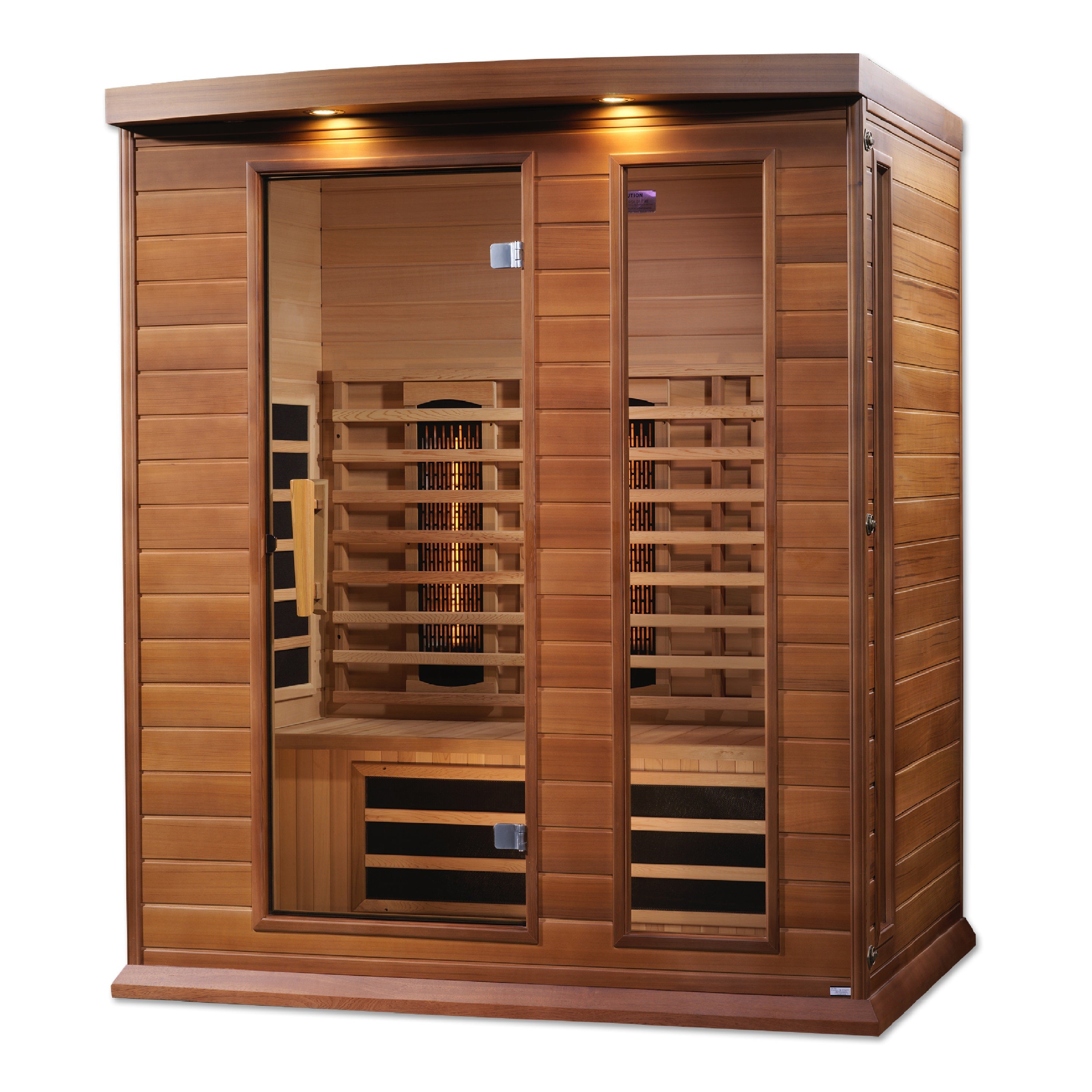 Maxxus 3-Person Full Spectrum IR Sauna, Canadian Red Cedar, Chromotherapy, Bluetooth Maxxus