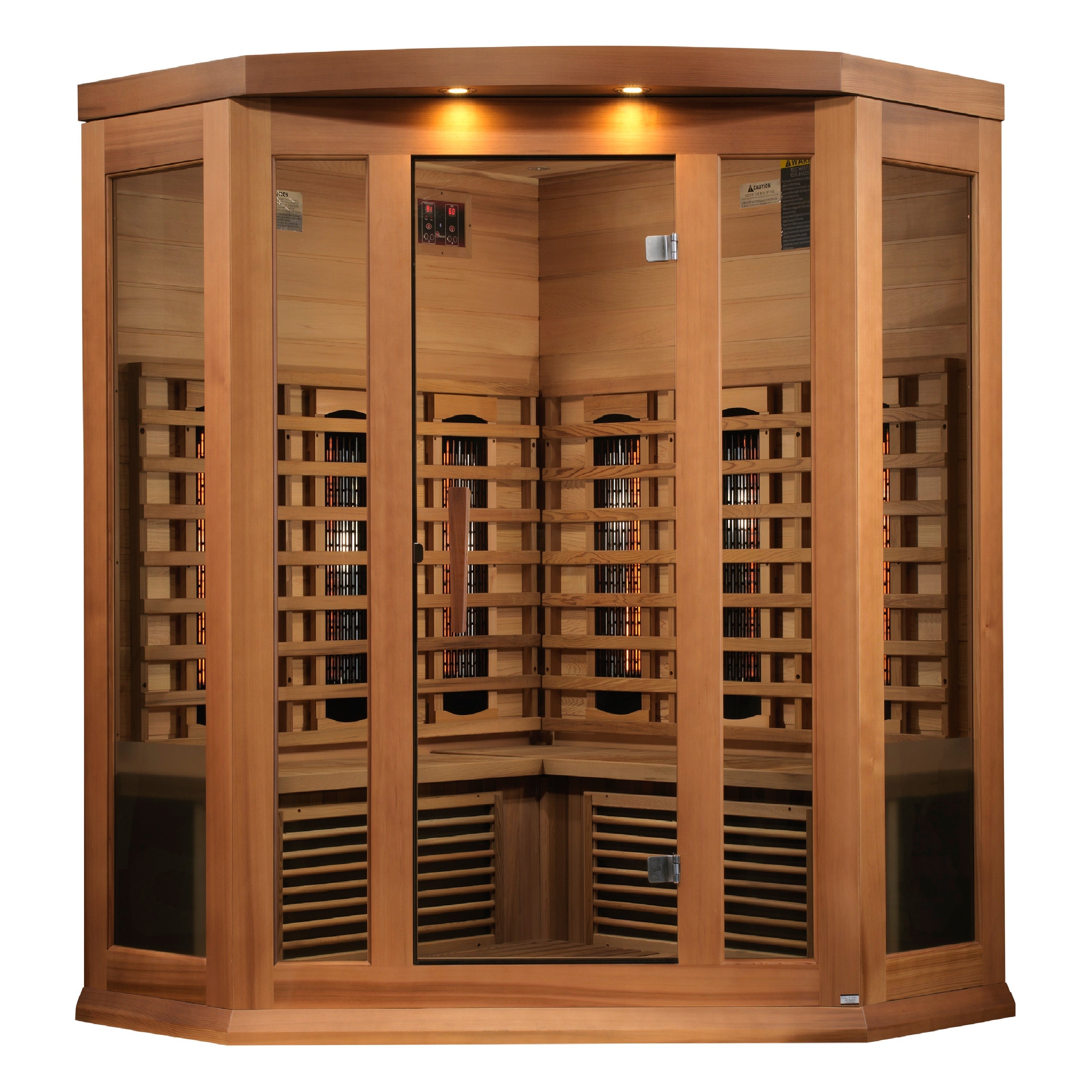 Maxxus 3-Person Full Spectrum Infrared Sauna: Canadian Red Cedar, Chromotherapy, Bluetooth Golden Designs Inc (NA)