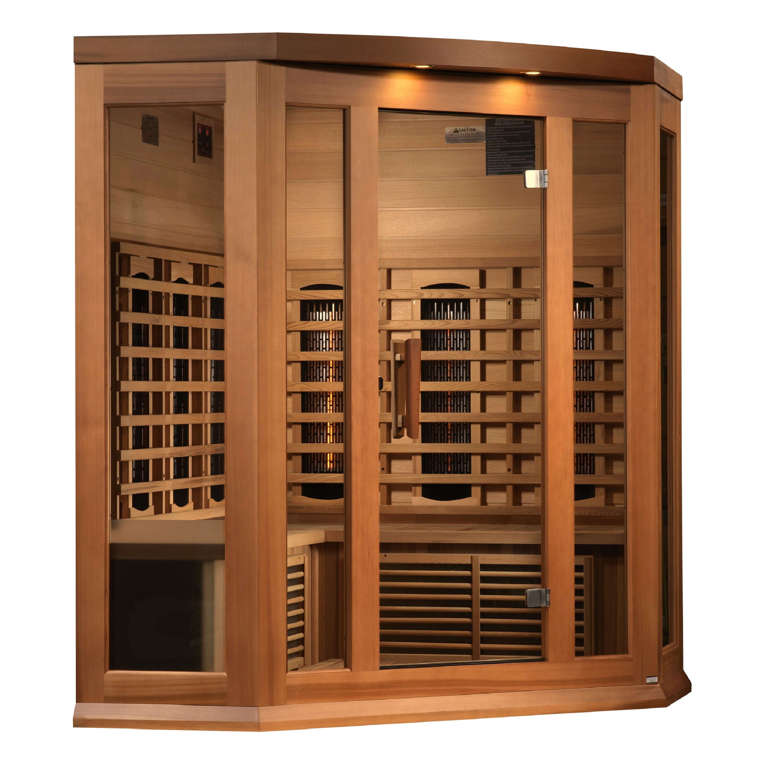 Maxxus 3-Person Full Spectrum Infrared Sauna: Canadian Red Cedar, Chromotherapy, Bluetooth Golden Designs Inc (NA)